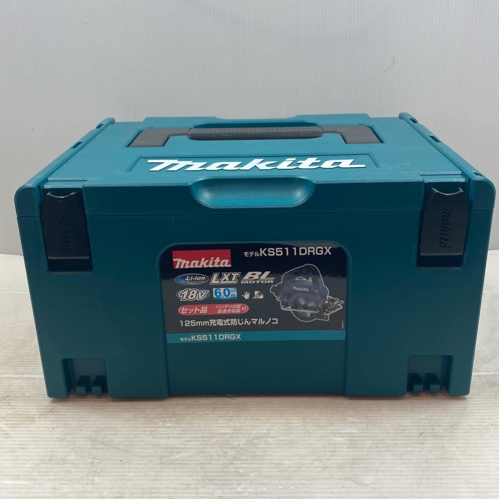 κκ【中古】MAKITA マキタ 切りはなす物の具 防じん丸のこ コードレス式 125粍 18v KS511DRGX 緑であること S位置づける