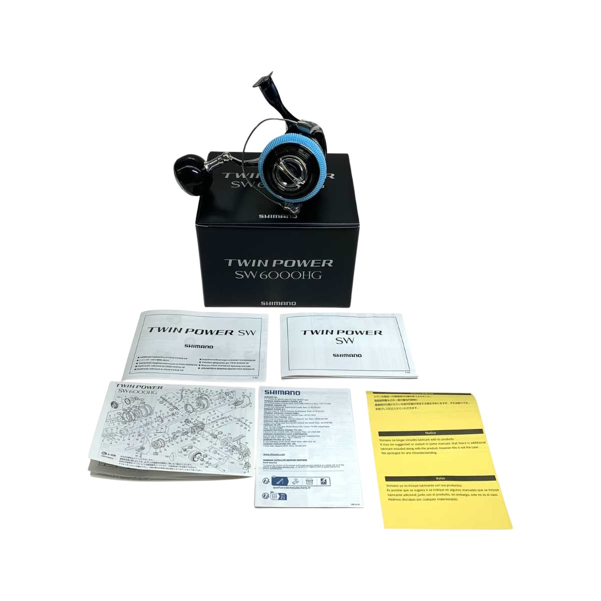 ●●【中古】SHIMANO シマノ スピニングリール 21ツインパワーSW 6000HG 04225 Aランク
