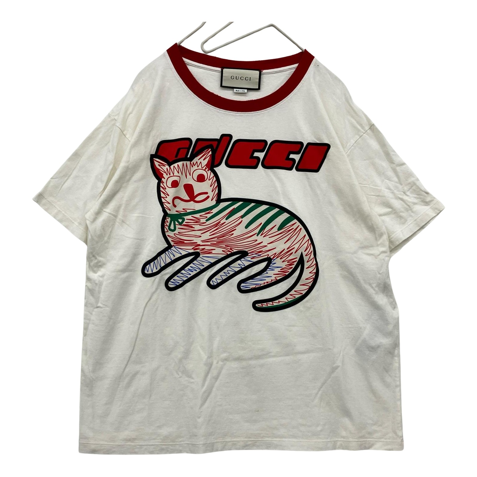 △△【中古】GUCCI グッチ 不都合処理 虎 ティーシャツ XS 白いこと B位置付ける メンズファッション-トップス-Tシャツ・カットソー