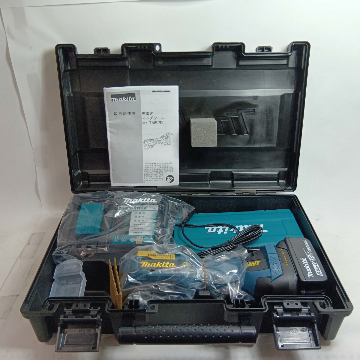 【中古】MAKITA マキタ マルチツール TM52DRGPB ブルー 未使用品(S) コードレス式 18v 668836Y Sランク