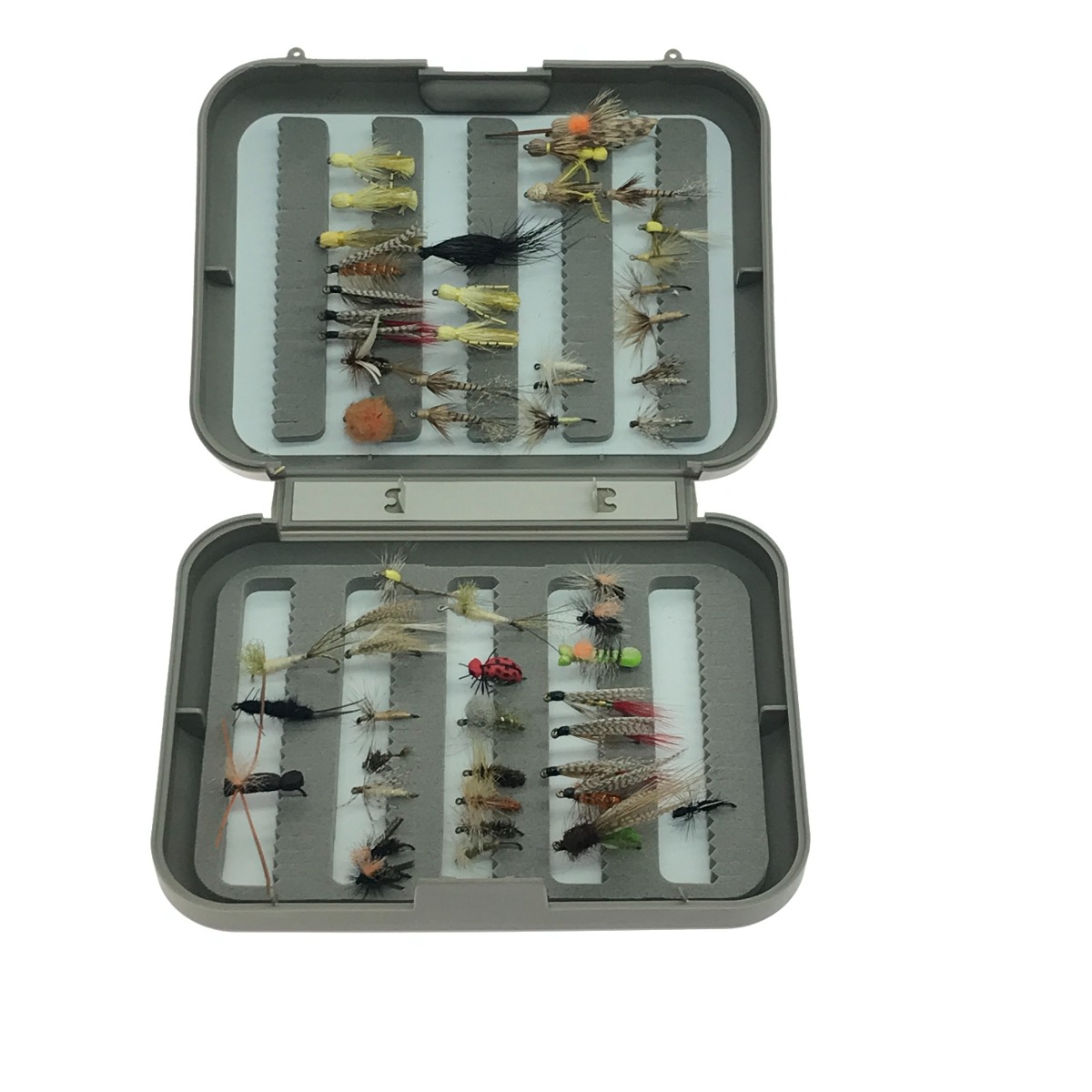 $$【中古】C&F DESIGN 完成フライ 53個セット 釣り用品 釣り小物 フライケース Cランク