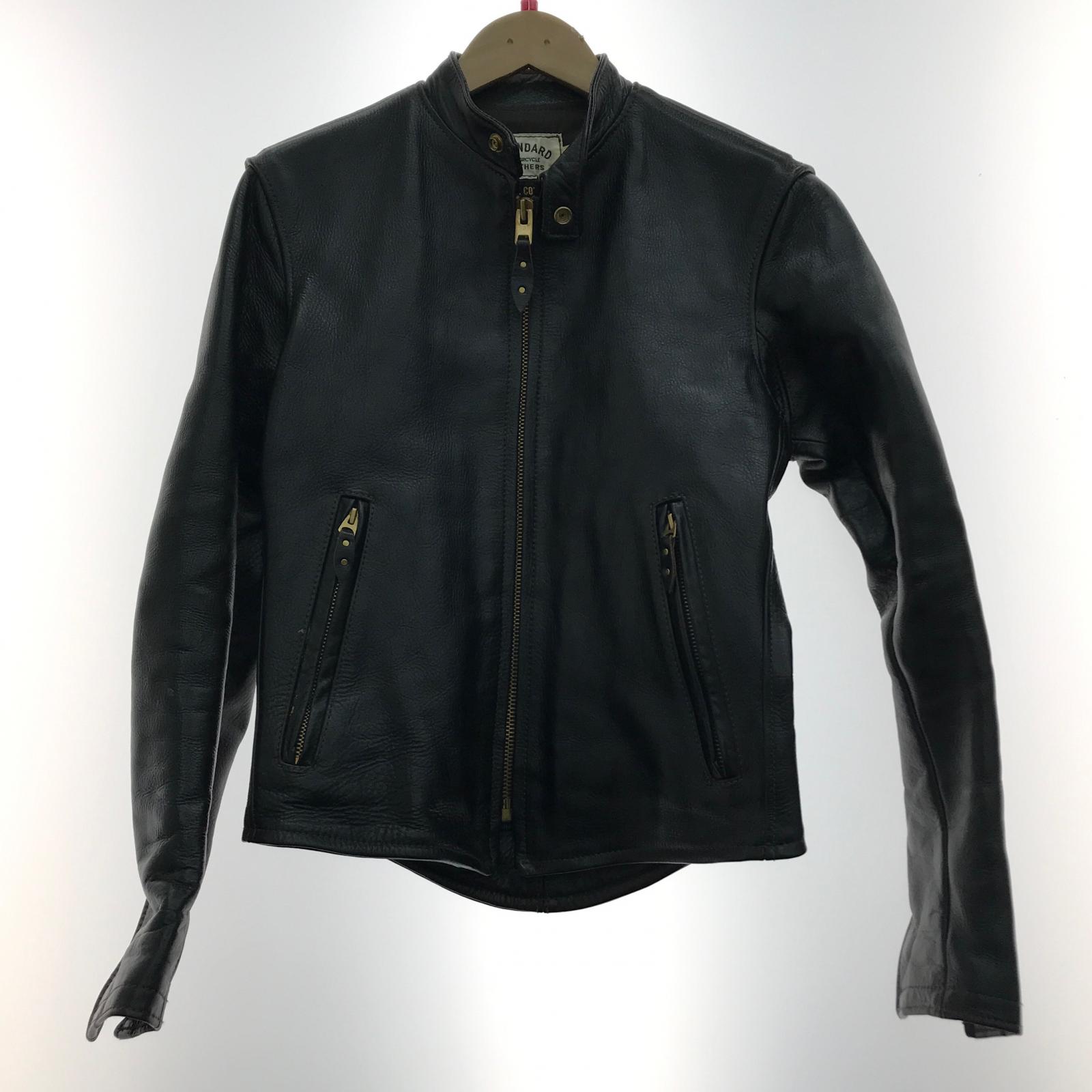 ▼▼【中古】STANDARD MOTORCYCLE LEATHER ジャケット レザージャケット SIZE 38 メンズ ブラック Bランク