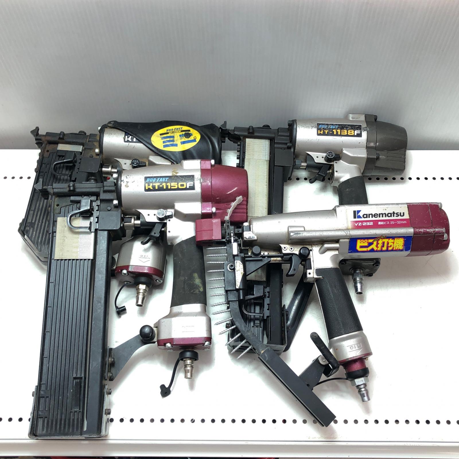 【中古】兼松日産農林 【ジャンク品】エアタッカ 4点セット KT-1138F Dランク