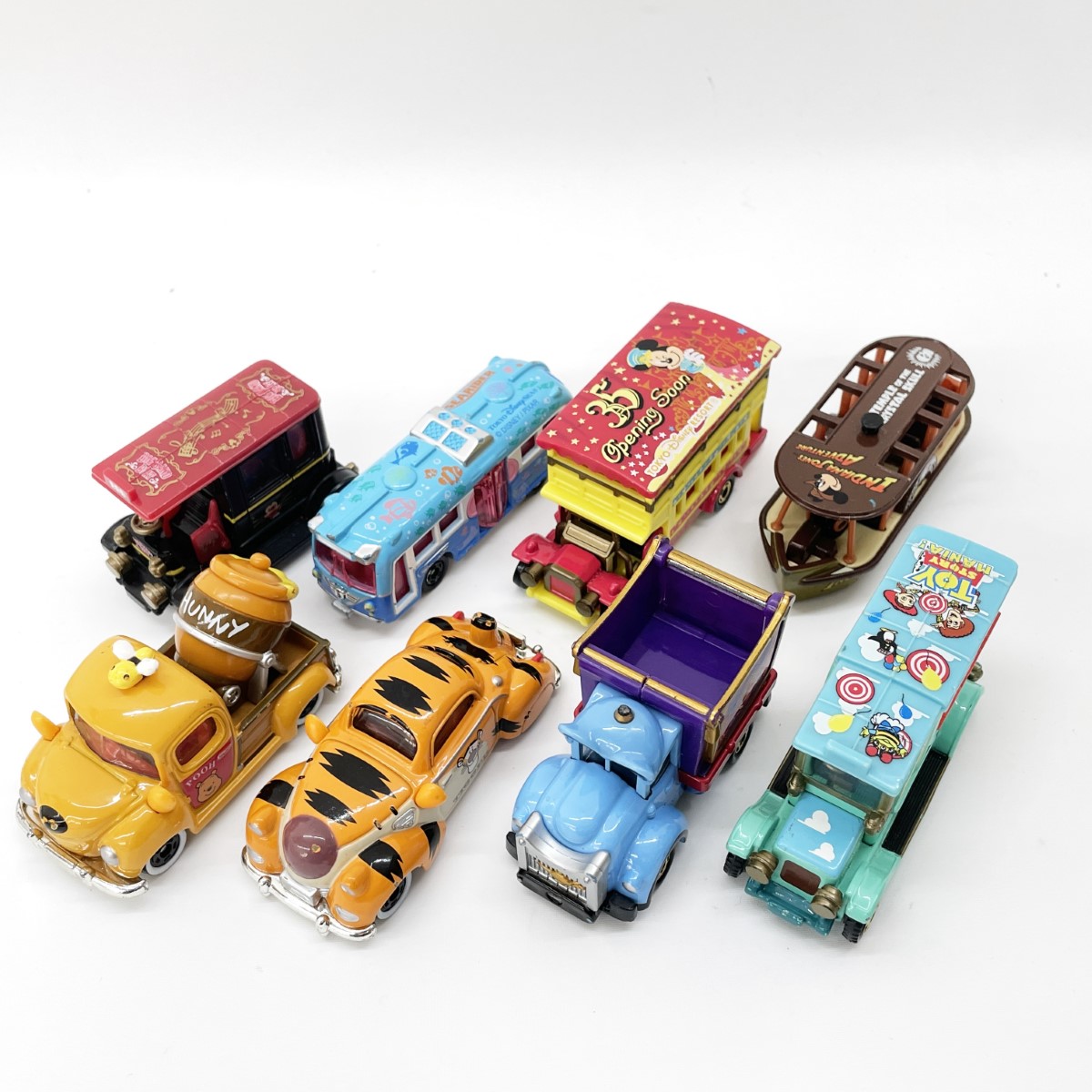 〇〇【中古】TAKARATOMY タカラトミー トミカ 日本の首都ウォルトディズニー溜まり場制限事項 デズニービークルコレクション 8台 B位置付ける 乗り物のおもちゃ-おもちゃ