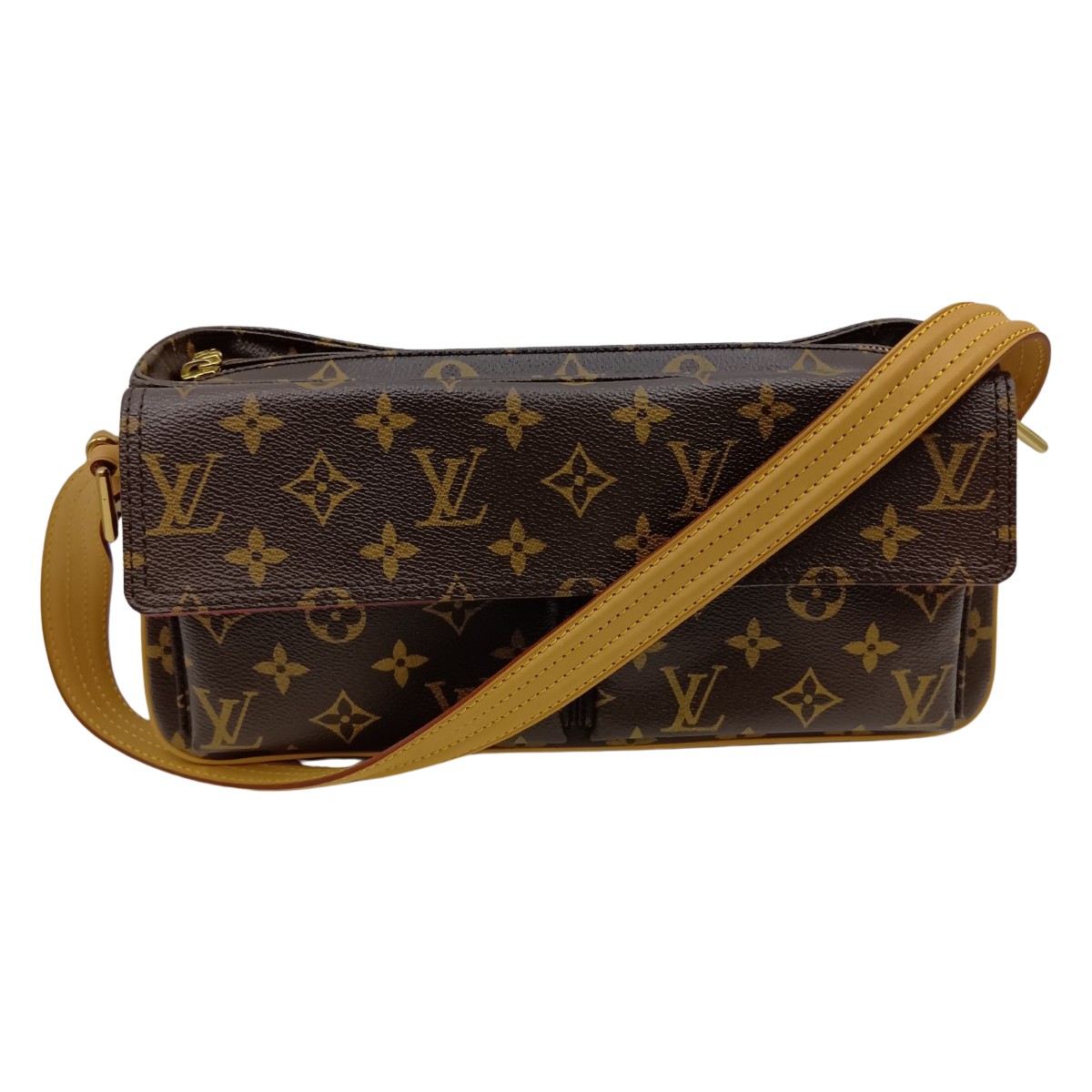 【中古】LOUIS VUITTON ルイヴィトン モノグラム ヴィバシテ MM ショルダーバッグ M51164 赤銅色 B価値づける