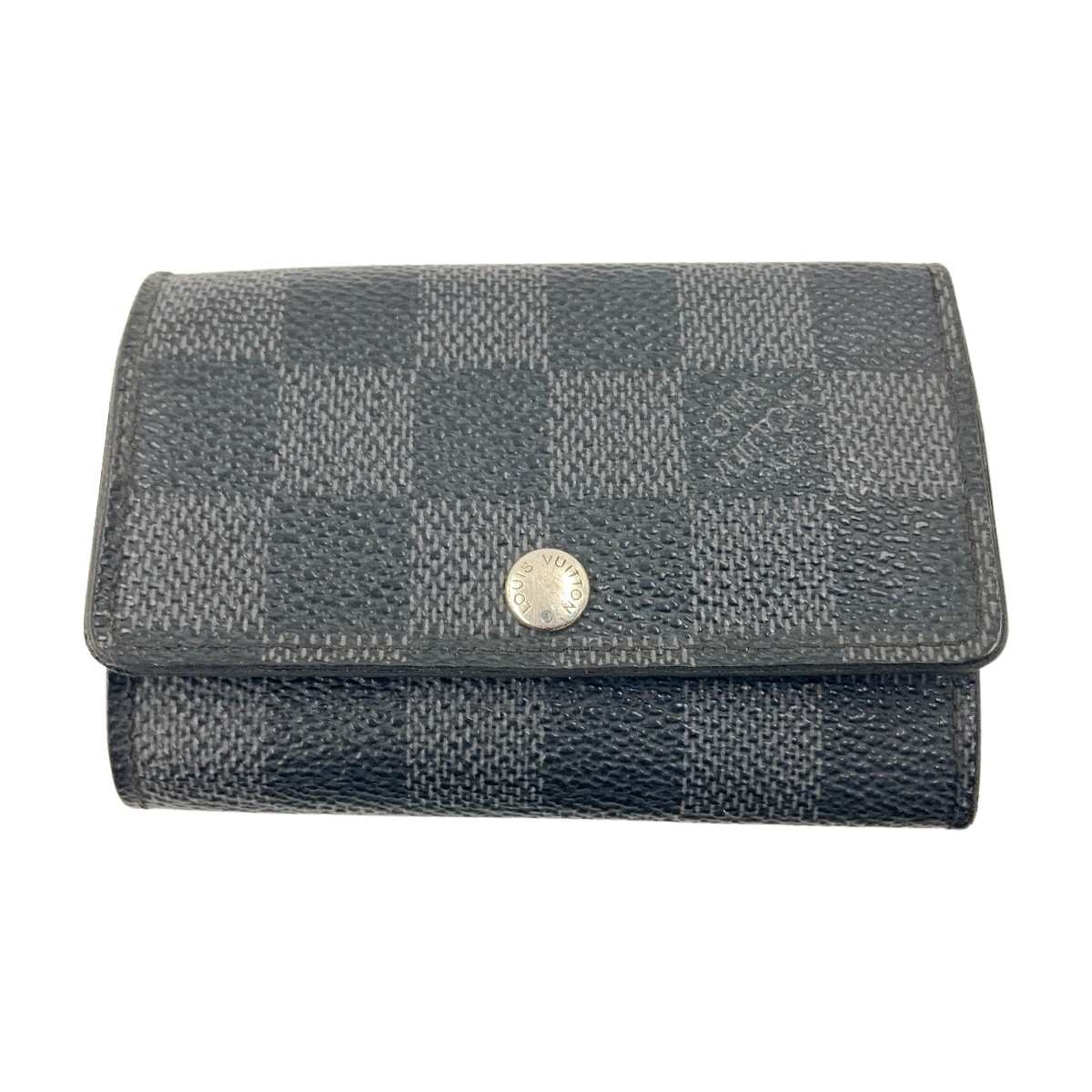 〇〇【中古】LOUIS VUITTON ルイヴィトン ダミエ グラフィット ミュルティクレ 6 6連キーケース N62662 ブラック Cランク