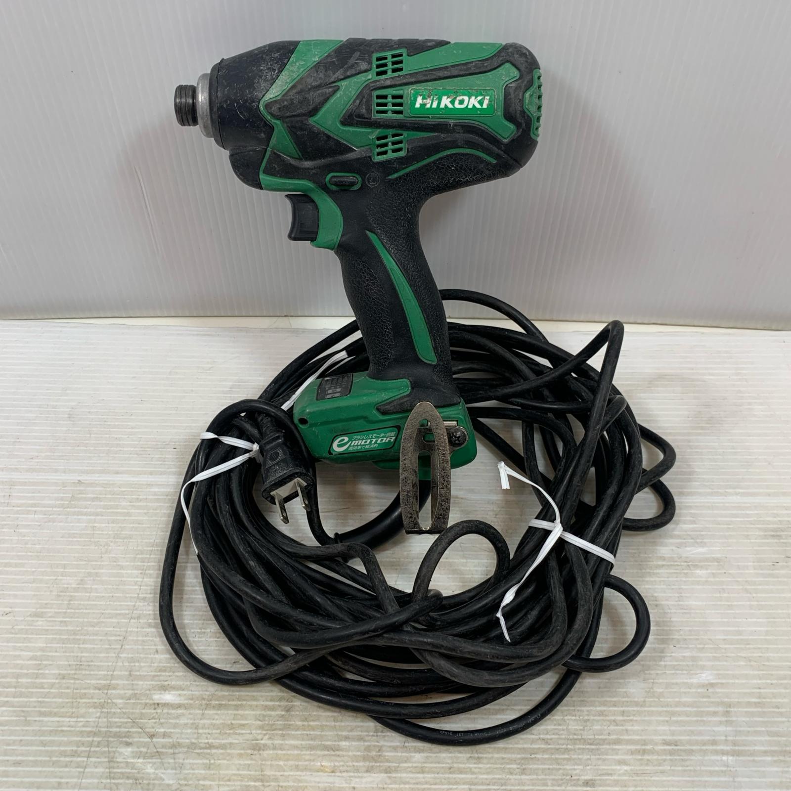 κκ【中古】HiKOKI ハイコーキ 締め付け手道具 インパクトドライバ 吊りひも式 12粍 100v 190207 WH12VE 緑であること B序列付ける