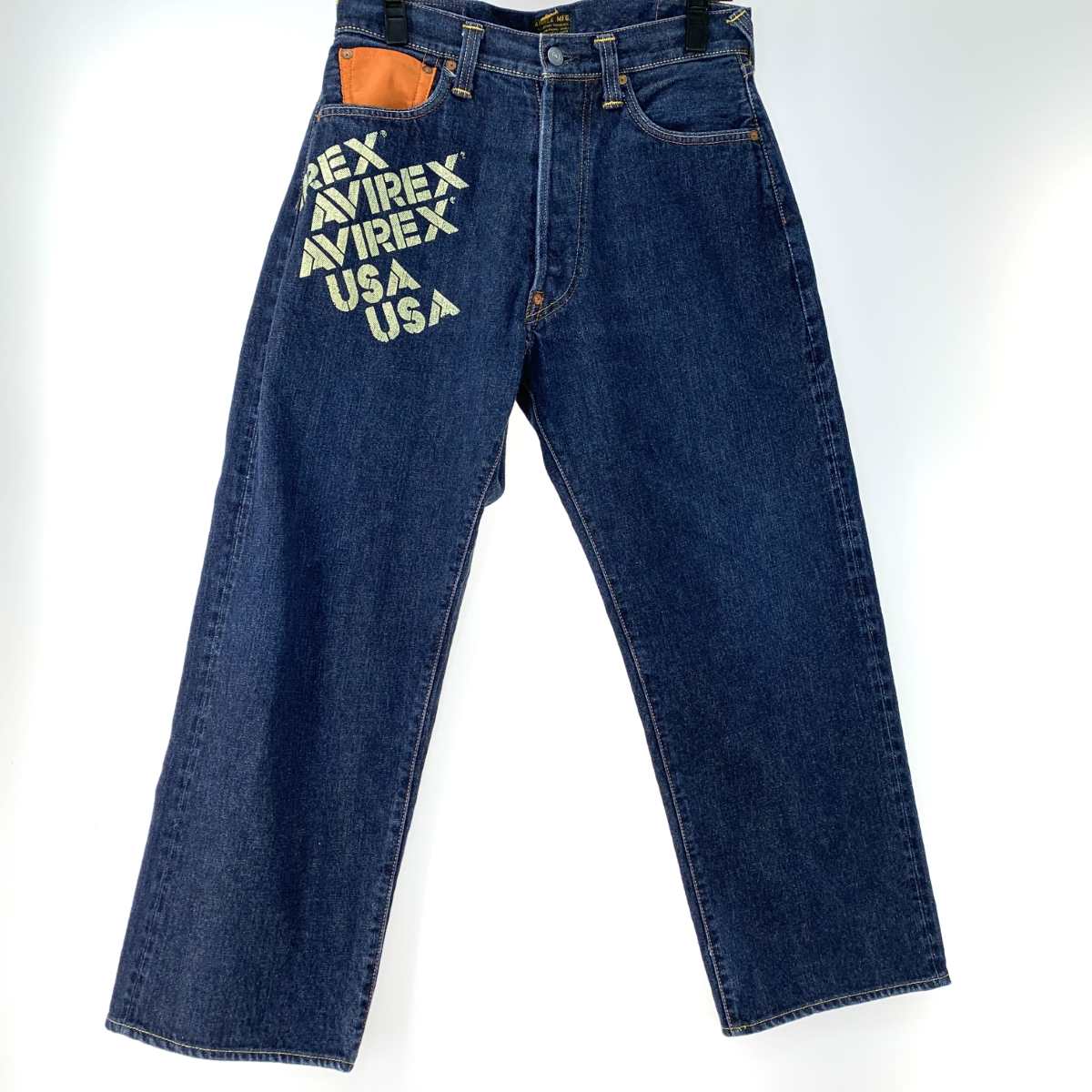 ●●【中古】EVISU×AVIREX メンズ衣料 ジーンズ 2001 SIZE 32 インディゴ Bランク