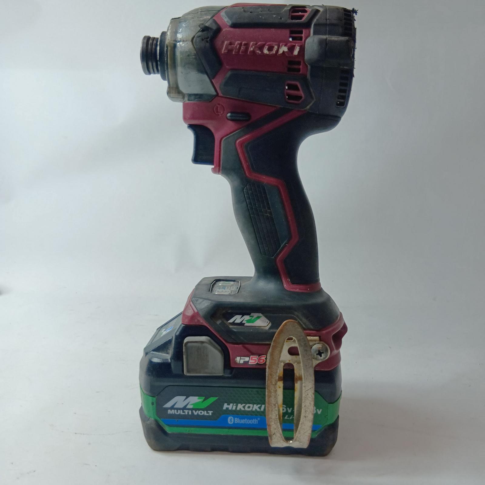 【中古】HiKOKI ハイコーキ インパクトドライバ WH36DC パープル コードレス式 36v 充電池1個付 Cランク