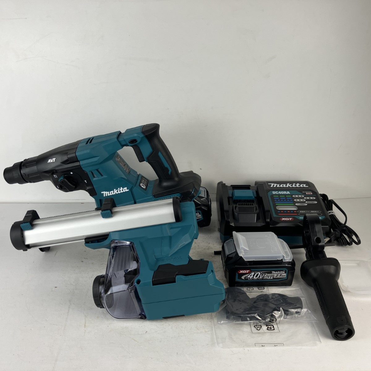 【中古】MAKITA マキタ 40v 28mm ハンマドリル 集じんシステム バッテリーx2 充電器 ケース付 HR011GRDXV Sランク｜リサイクルビッグバン店