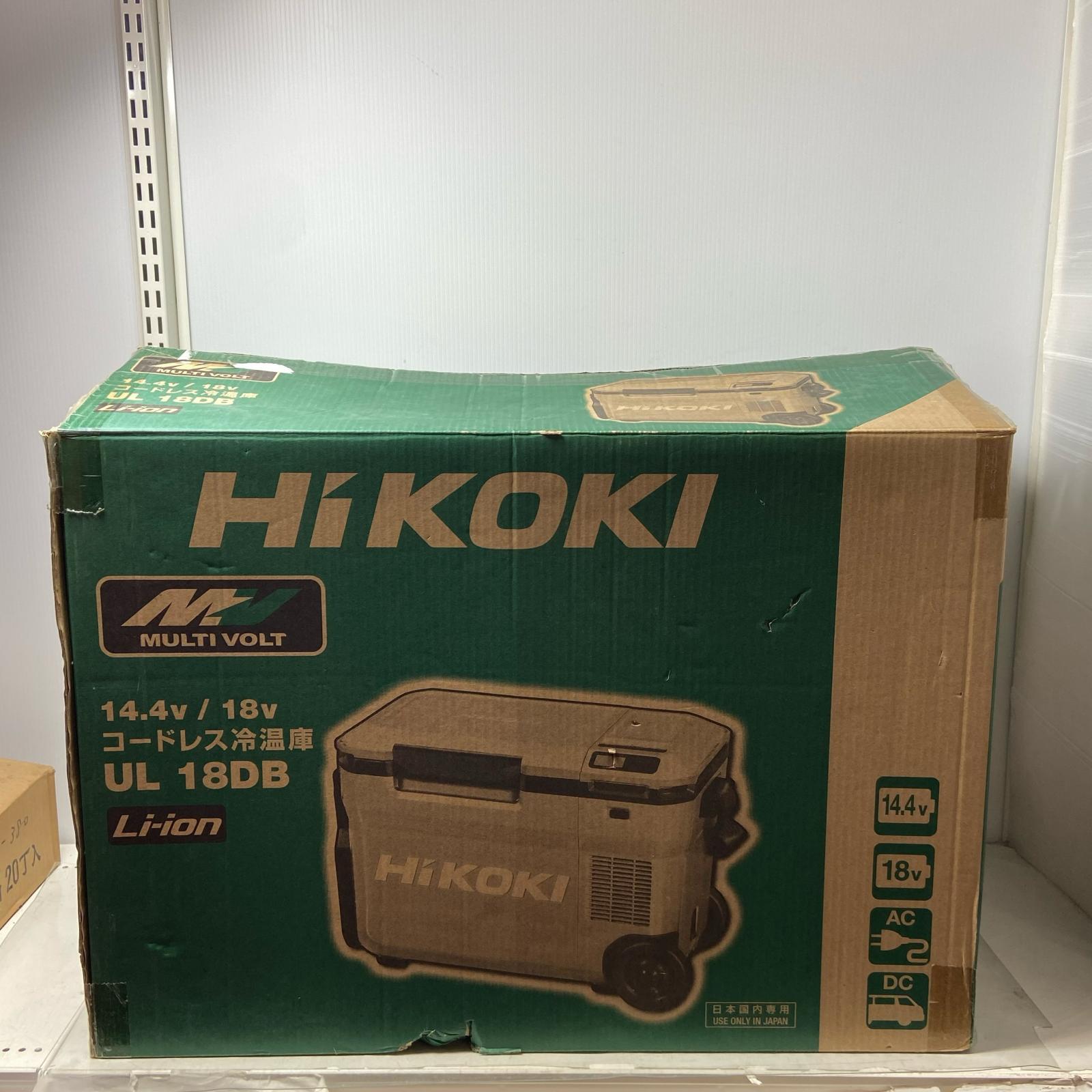 ΦΦ【中古】HiKOKI ハイコーキ 14.4/18V コードレス 冷温庫 3電源対応 25L UL18DB オリーブ Bランク