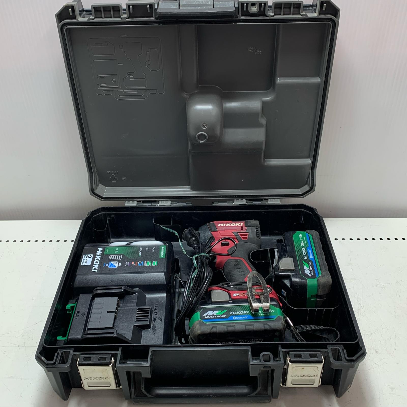 【中古】HiKOKI ハイコーキ コードレスインパクトドライバ WH36DD 赤いこと B序列付ける DIY・工具-花・ガーデン・DIY