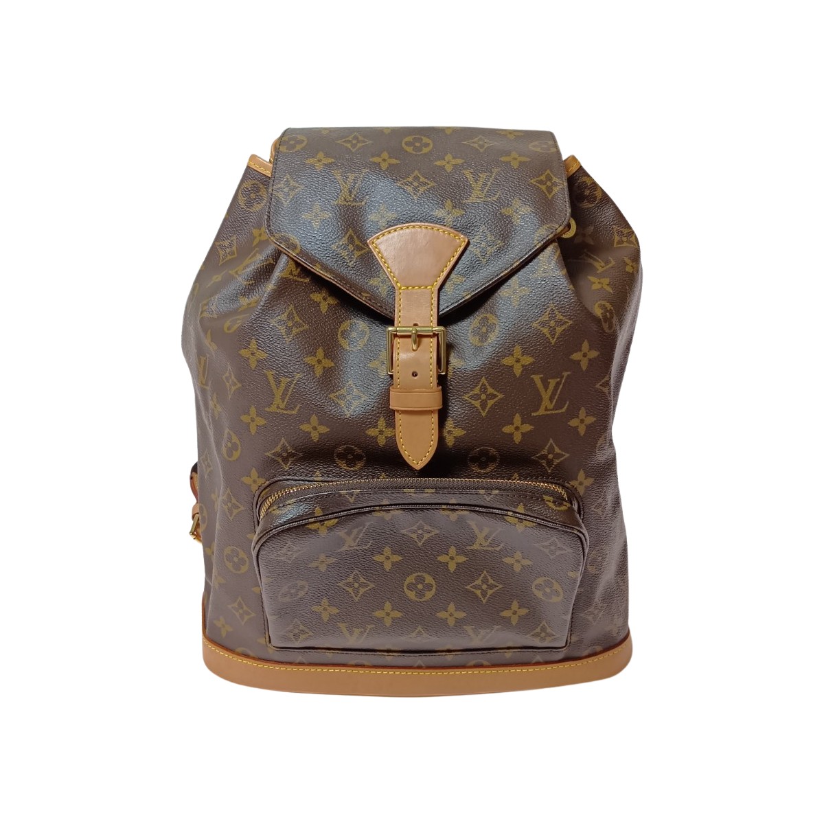 【中古】LOUIS VUITTON ルイヴィトン モノグラム モン掏摸GM 背嚢 M51135 赤銅色 B価値づける