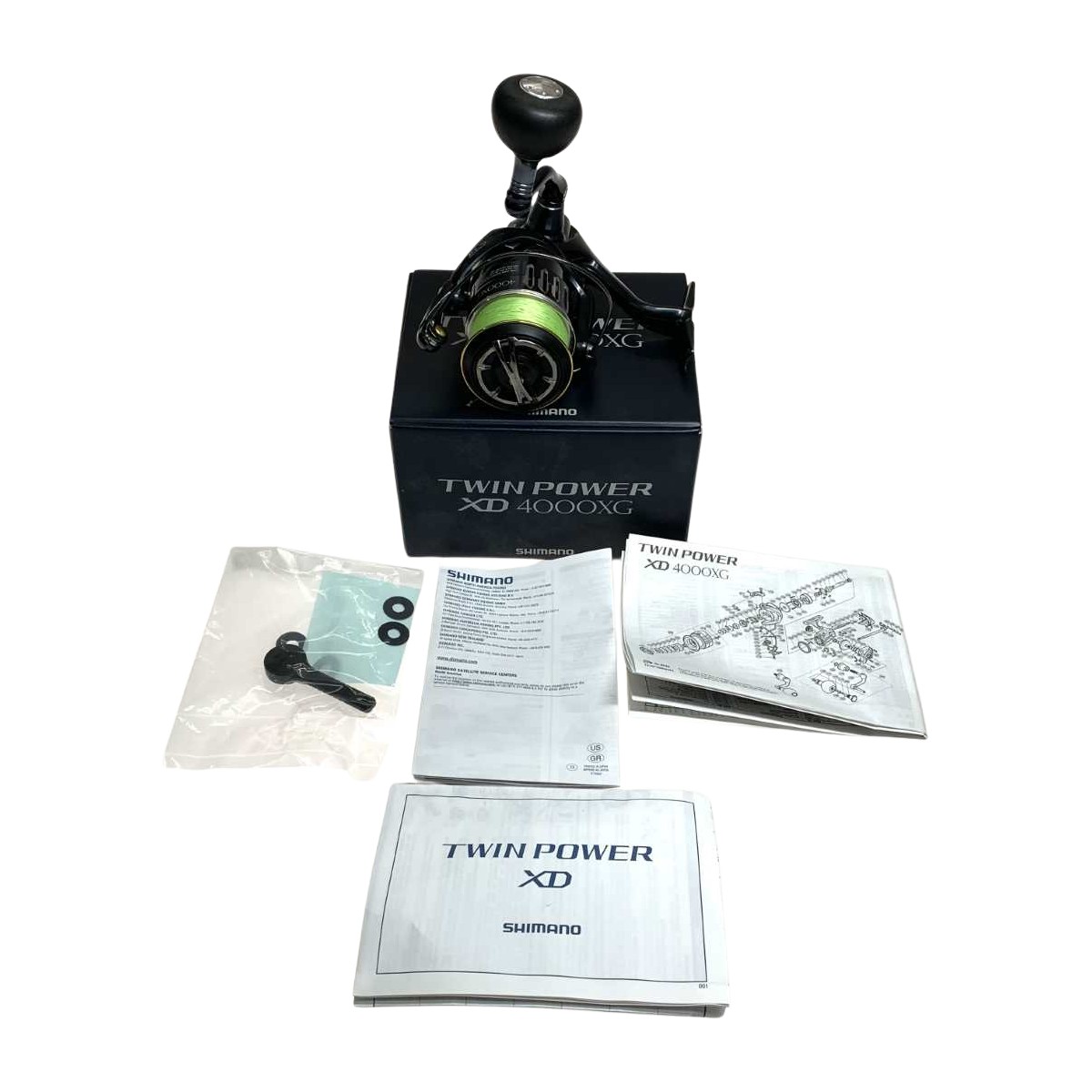 ●●【中古】SHIMANO シマノ  スピニングリール 17ツイン力強さXD 4000XG 03747 B価値づける