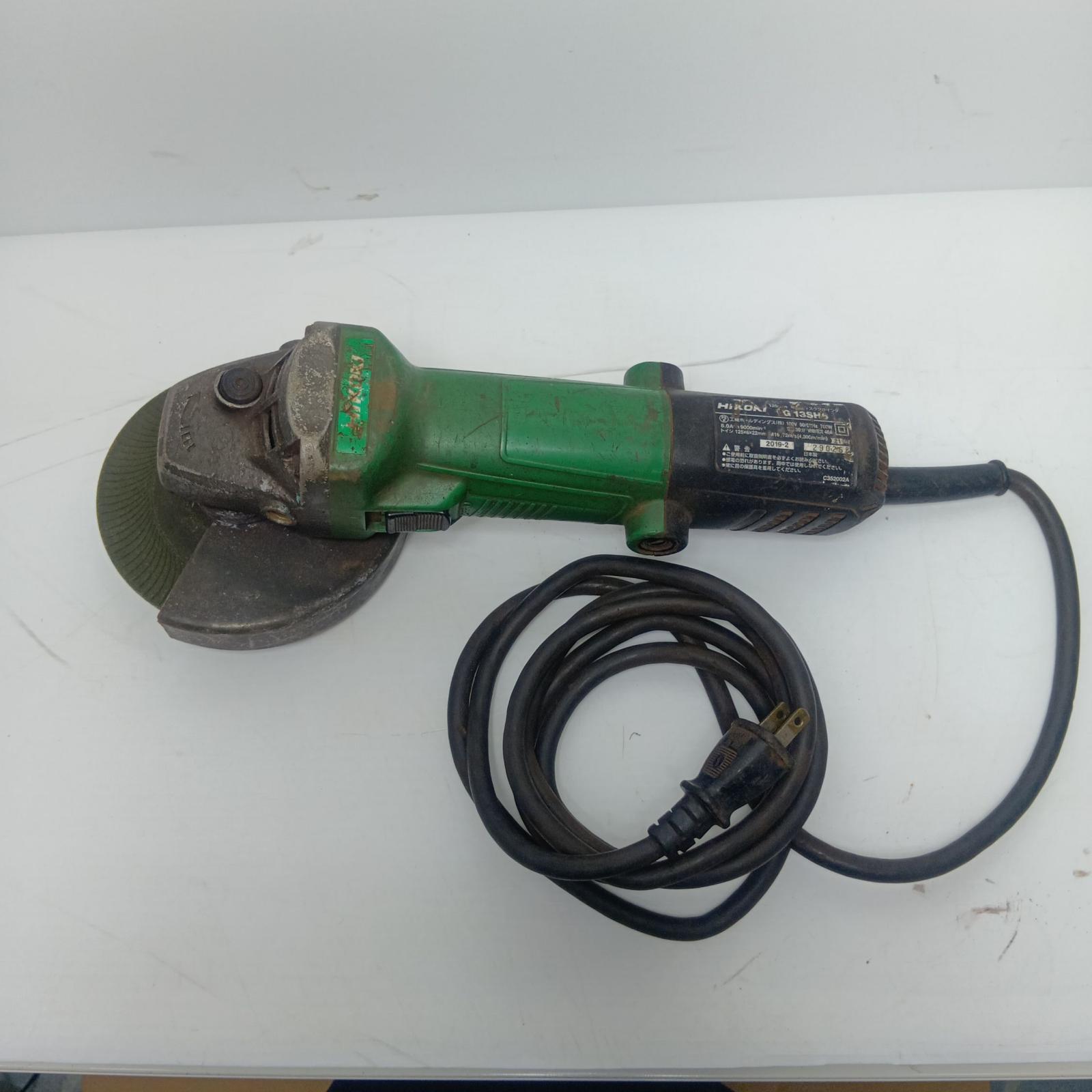 【中古】HiKOKI ハイコーキ レコード盤圧砕機 G13SH6 緑であること B価値づける