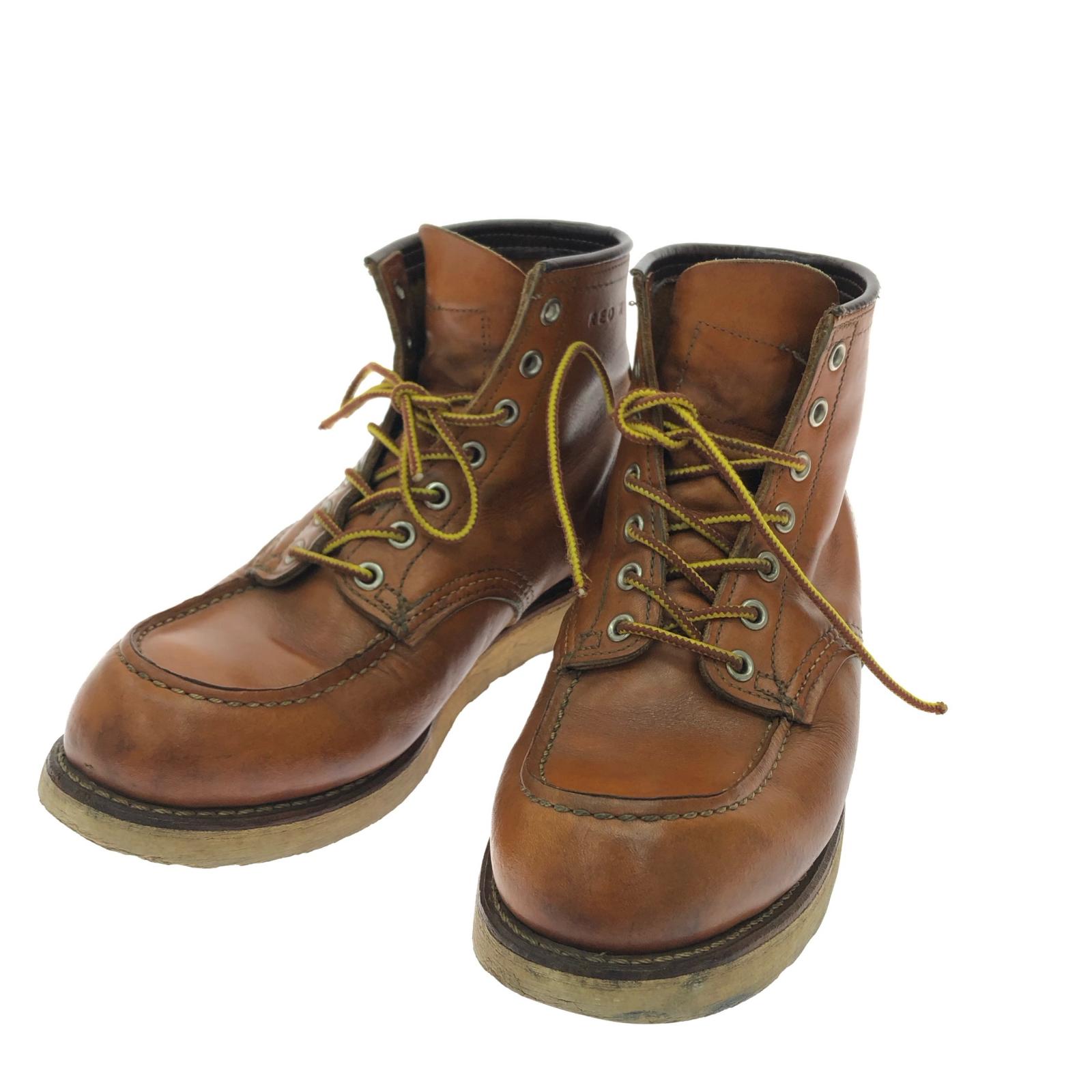 ▼▼【中古】RED WING レッドウィング メンズブーツ モックトゥ アイリッシュセッター 犬下げ札 刷り直す 25.5糎 9875 赤銅色 B位置付ける ブーツ-ワーク
