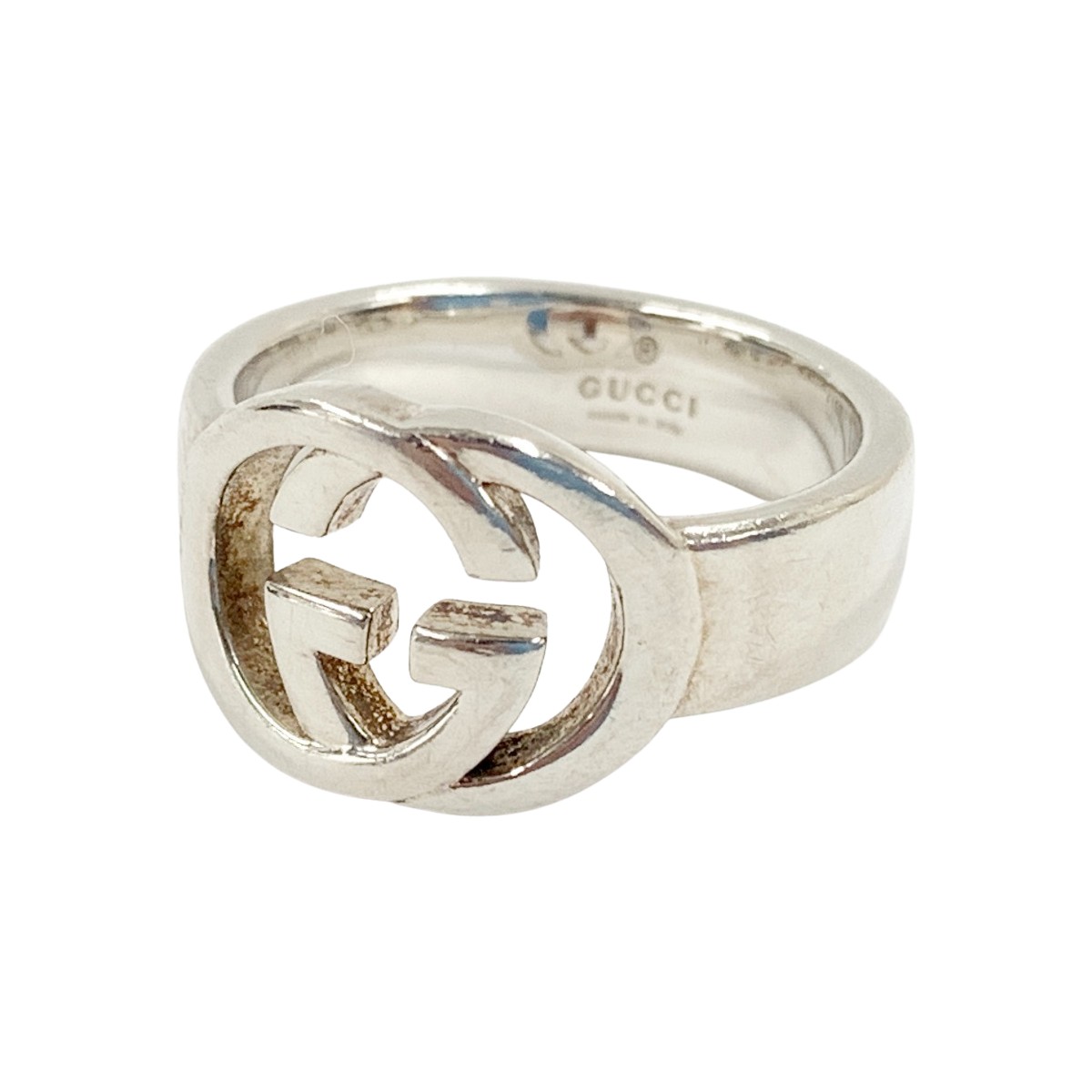 〇〇【中古】GUCCI グッチ インターロッキングG リング Ag925 刻印 シルバー925 11号 5.1g シルバー Bランク