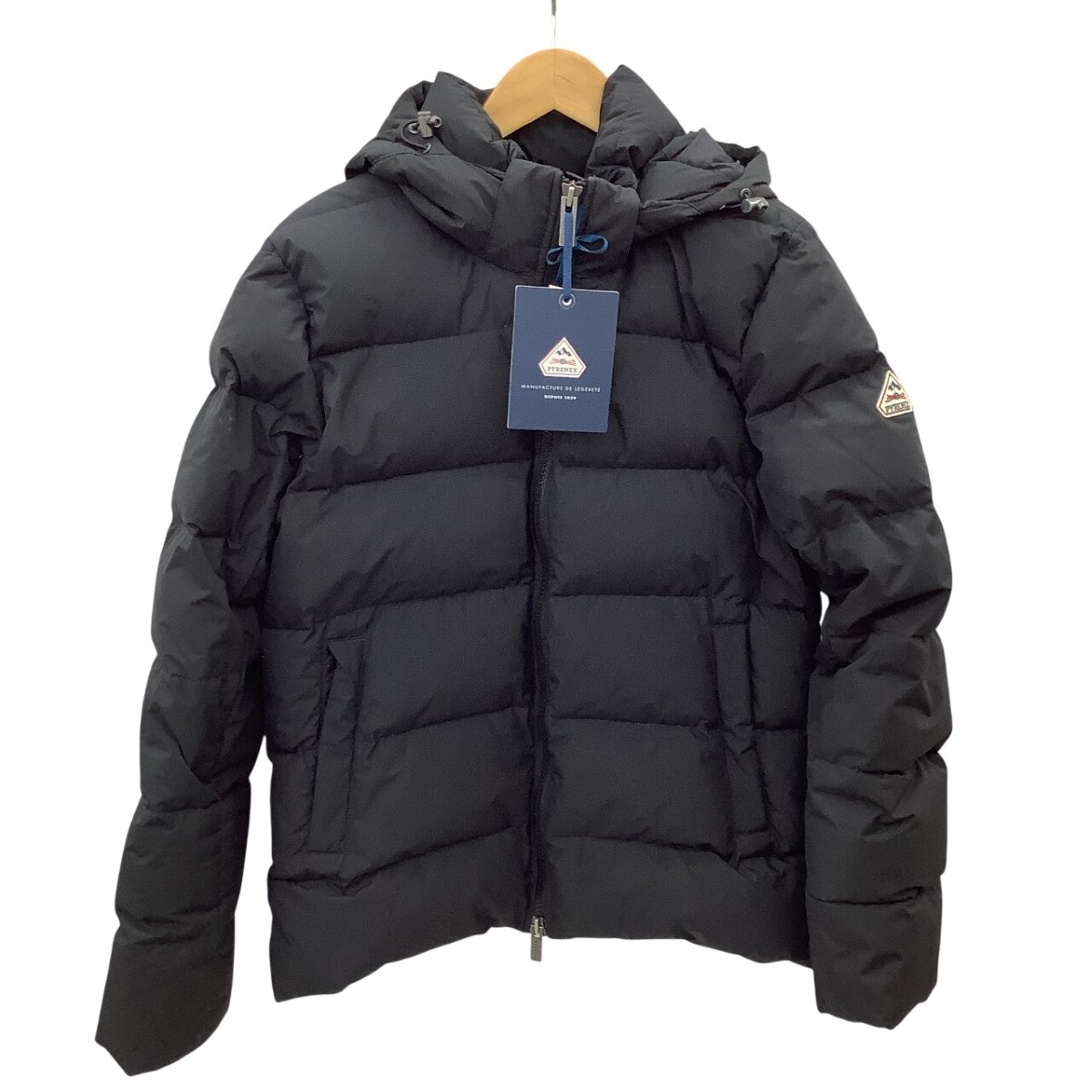 【中古】PYRENEX ピレネックス 未当て嵌める 引き舟付き添い人 メンズ 落ちこむ上衣 SIZE M spoutnic mini ripstop 2 黒いこと A価値づける
