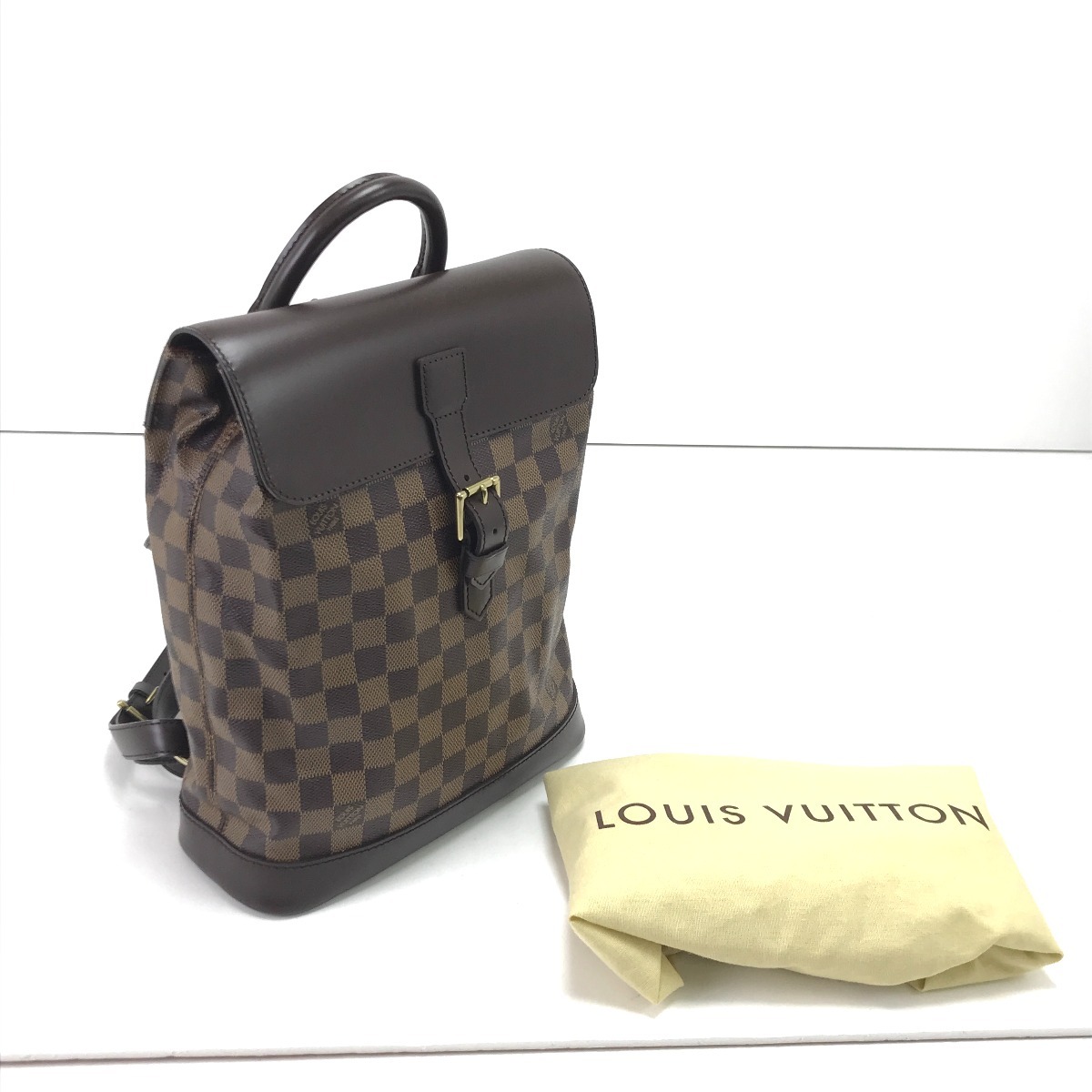【中古】LOUIS VUITTON ルイヴィトン 背嚢 ダミエ・ジェアン ソーホー N51132 赤銅色 B序列付ける
