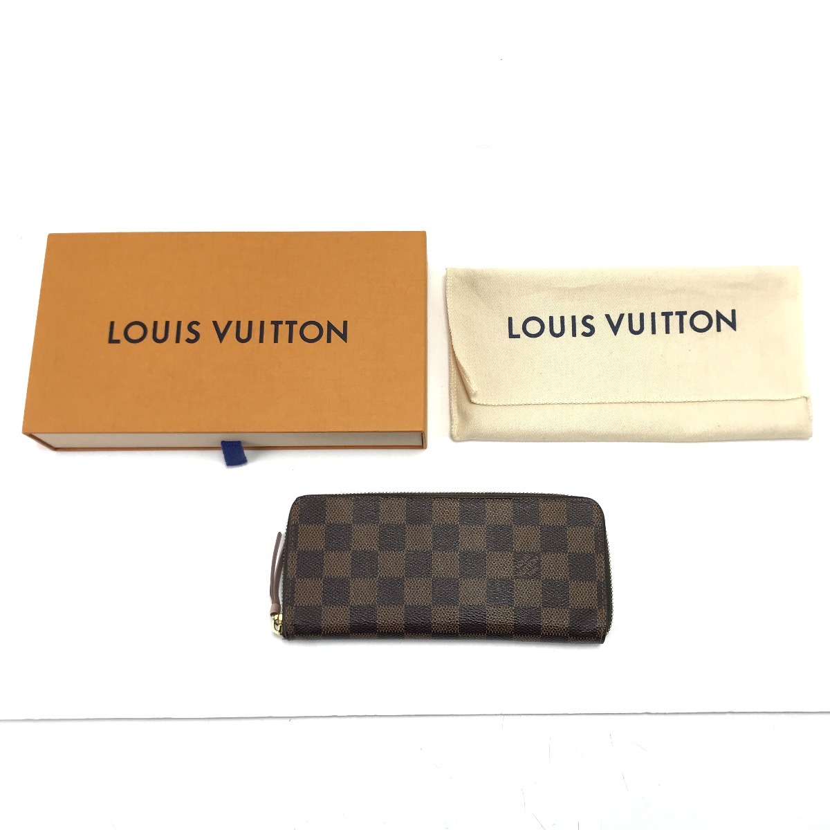 【中古】LOUIS VUITTON ルイヴィトン 長紙入れ ダミエ ポルトフォイユ・クレマンス ローズバレリーヌ N41626 B序列付ける