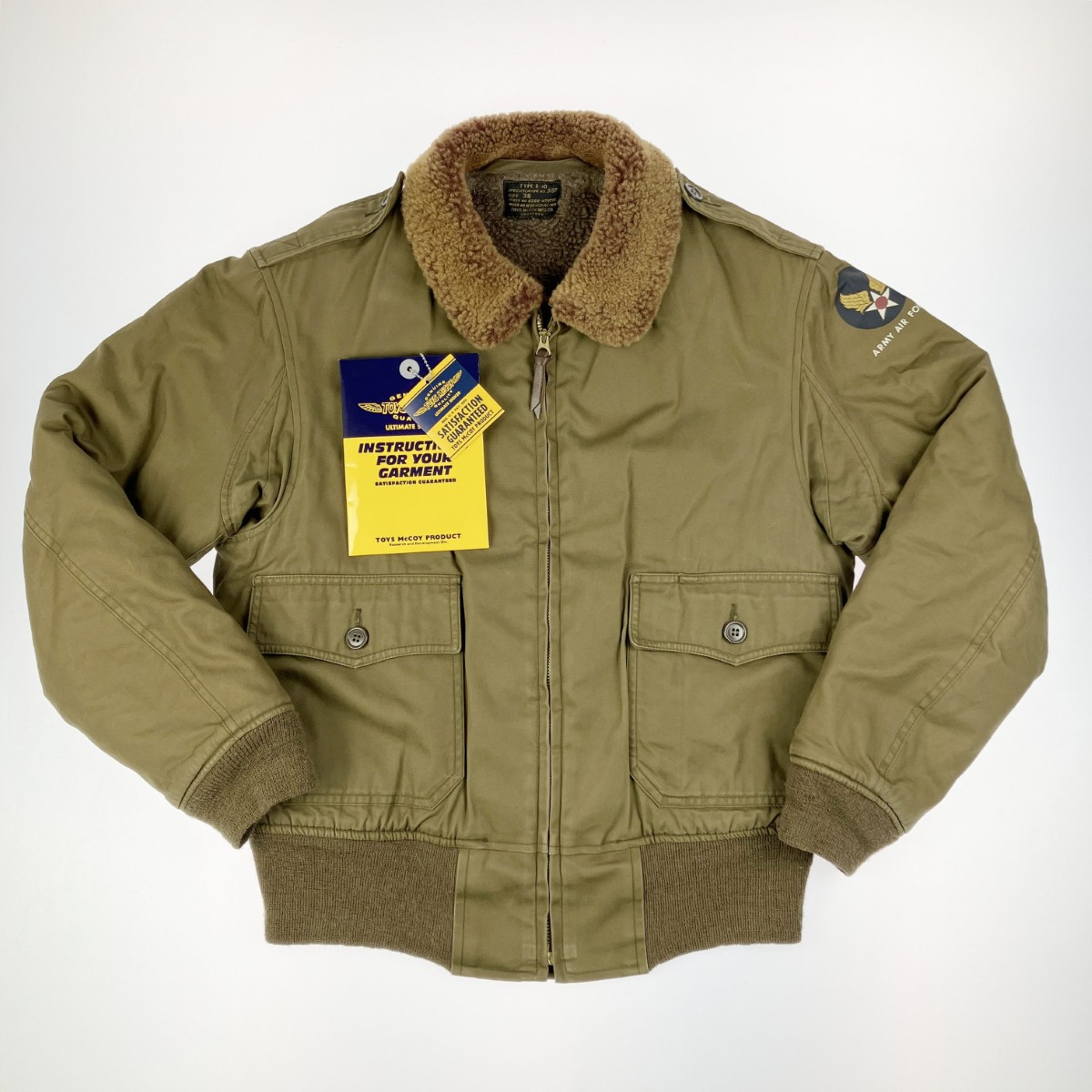 ▽▽【中古】TOYS McCOY トイズマッコイ フライトジャケット 38 TMJ2227 オリーブ Bランク