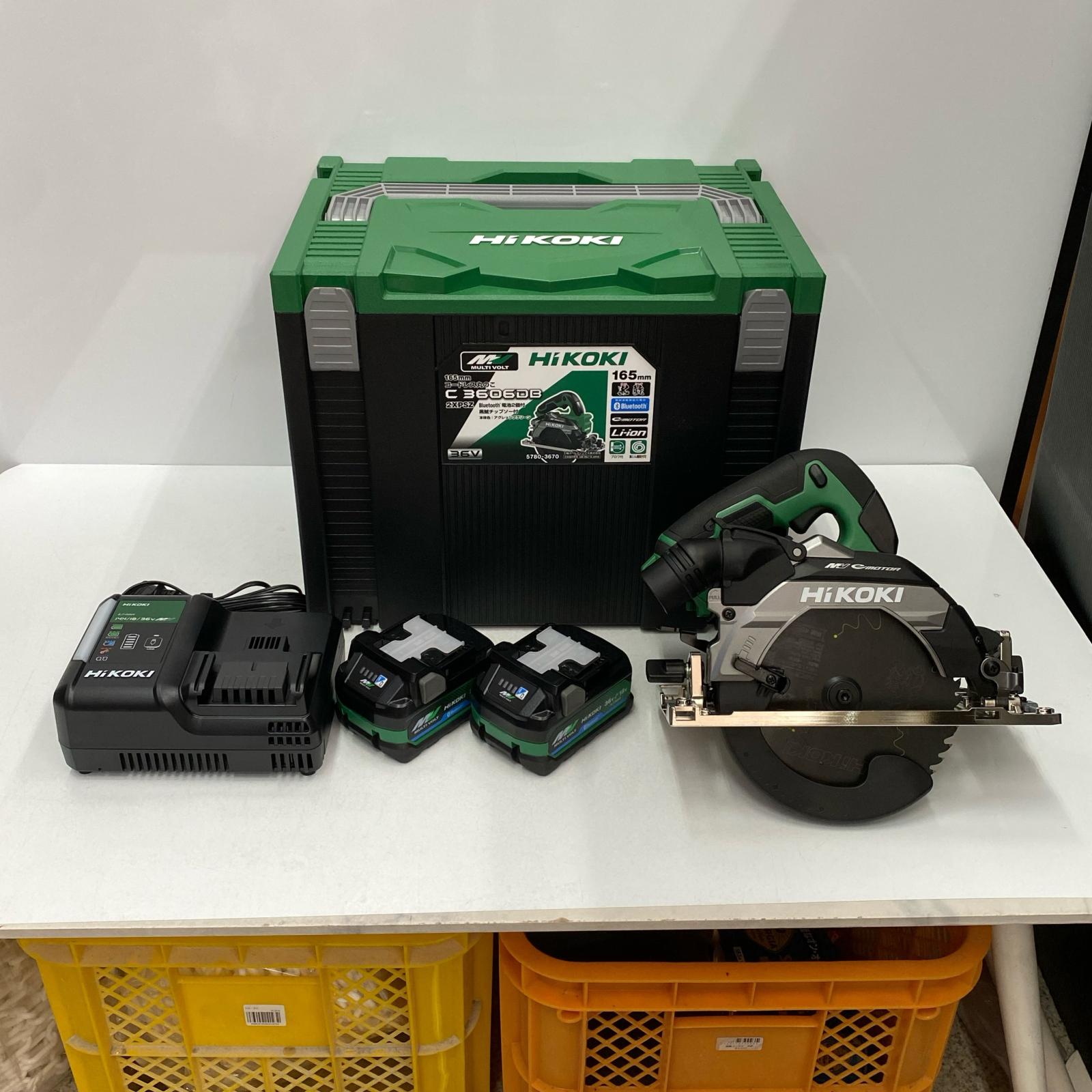 【中古】HiKOKI ハイコーキ コードレス丸のこ C3606DB 嘱する品完全無欠さ A価値づける