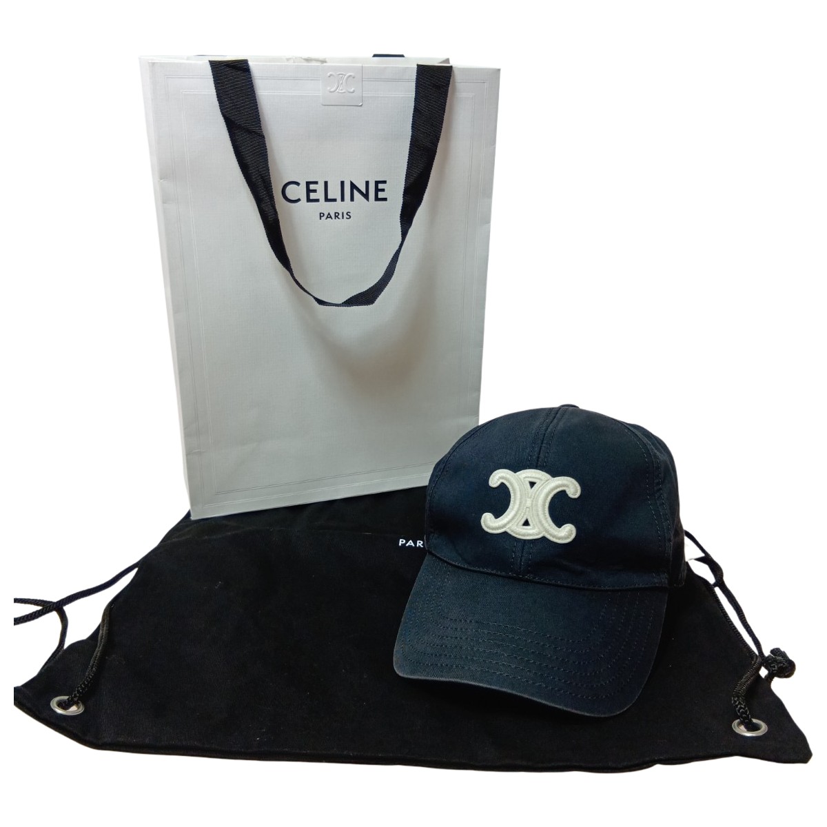 【中古】CELINE セリーヌ トリオンフ 野球旗がしら 2AUT6969P 黒いこと C価値づける