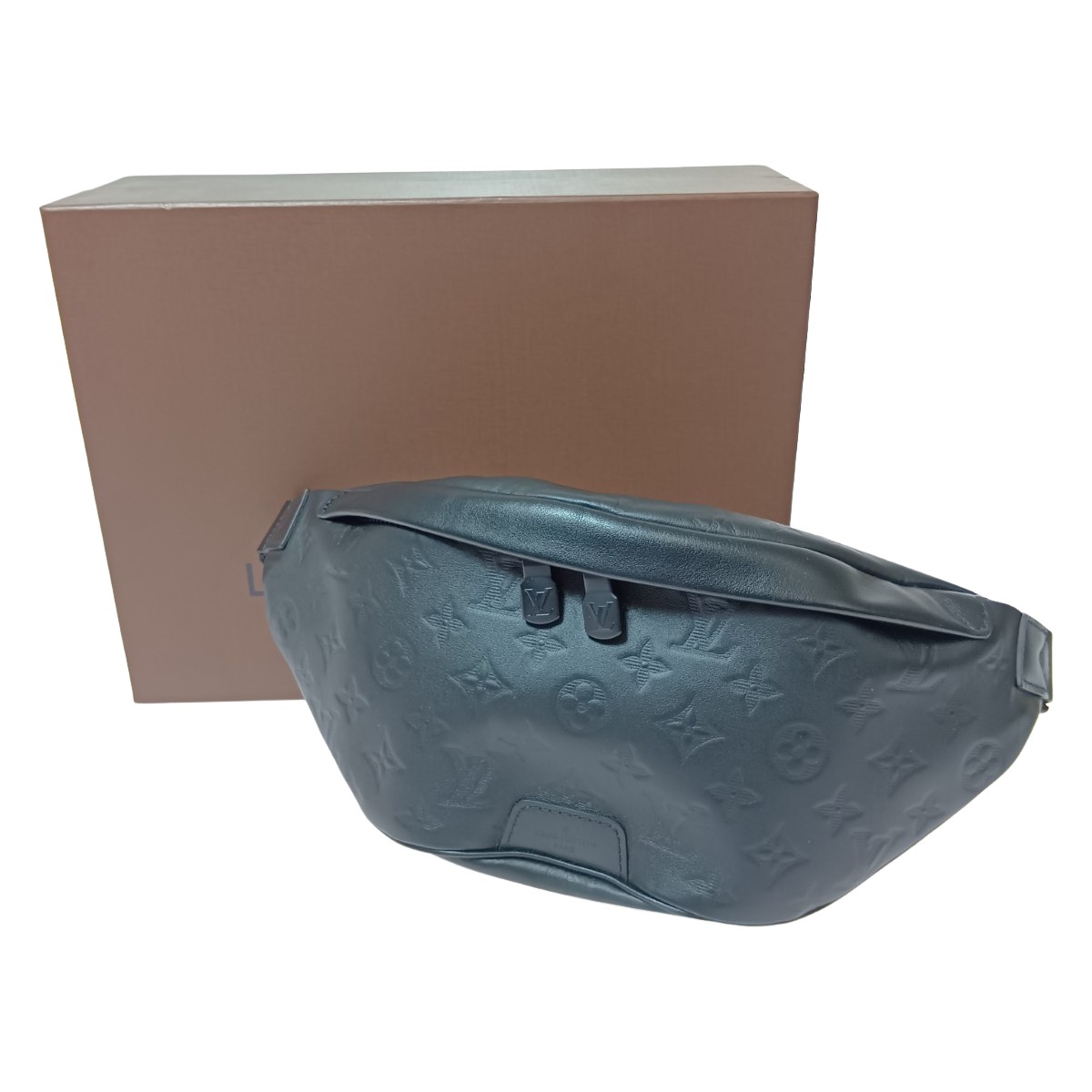 【エントリーポイント10倍｜7/19 20:00-7/26 1:59】【送料無料】【中古】LOUIS VUITTON ルイヴィトン モノグラム シャドウ ディスカバリー バムバッグPM ボディーバッグ M46036 ブラック NFCタグ Bランク｜リサイクルビッグバン店