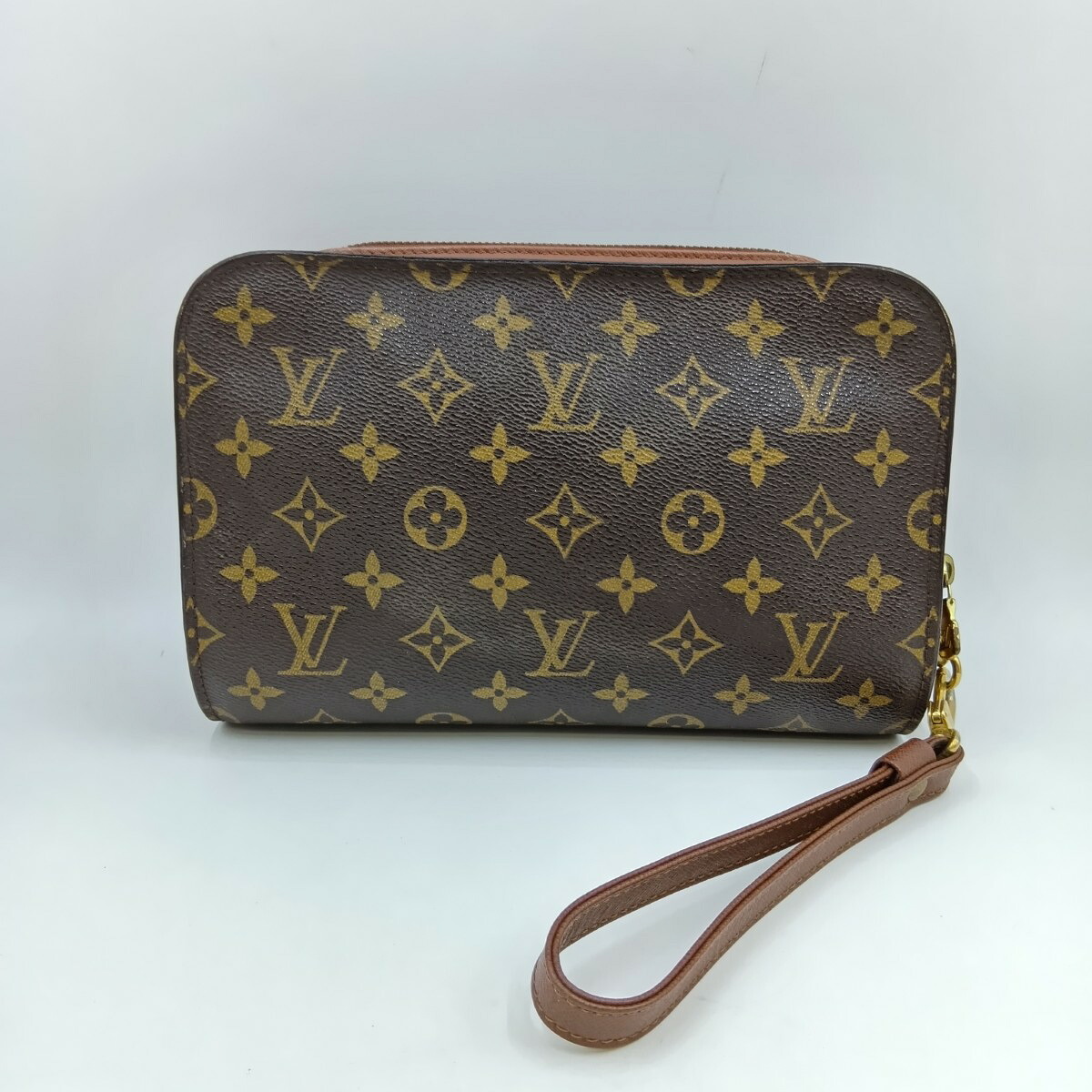【中古】LOUIS VUITTON ルイヴィトン モノグラム オルセー 二つ目御徒面子 M51790 赤銅色 衣嚢ベタつき有 C序列付ける