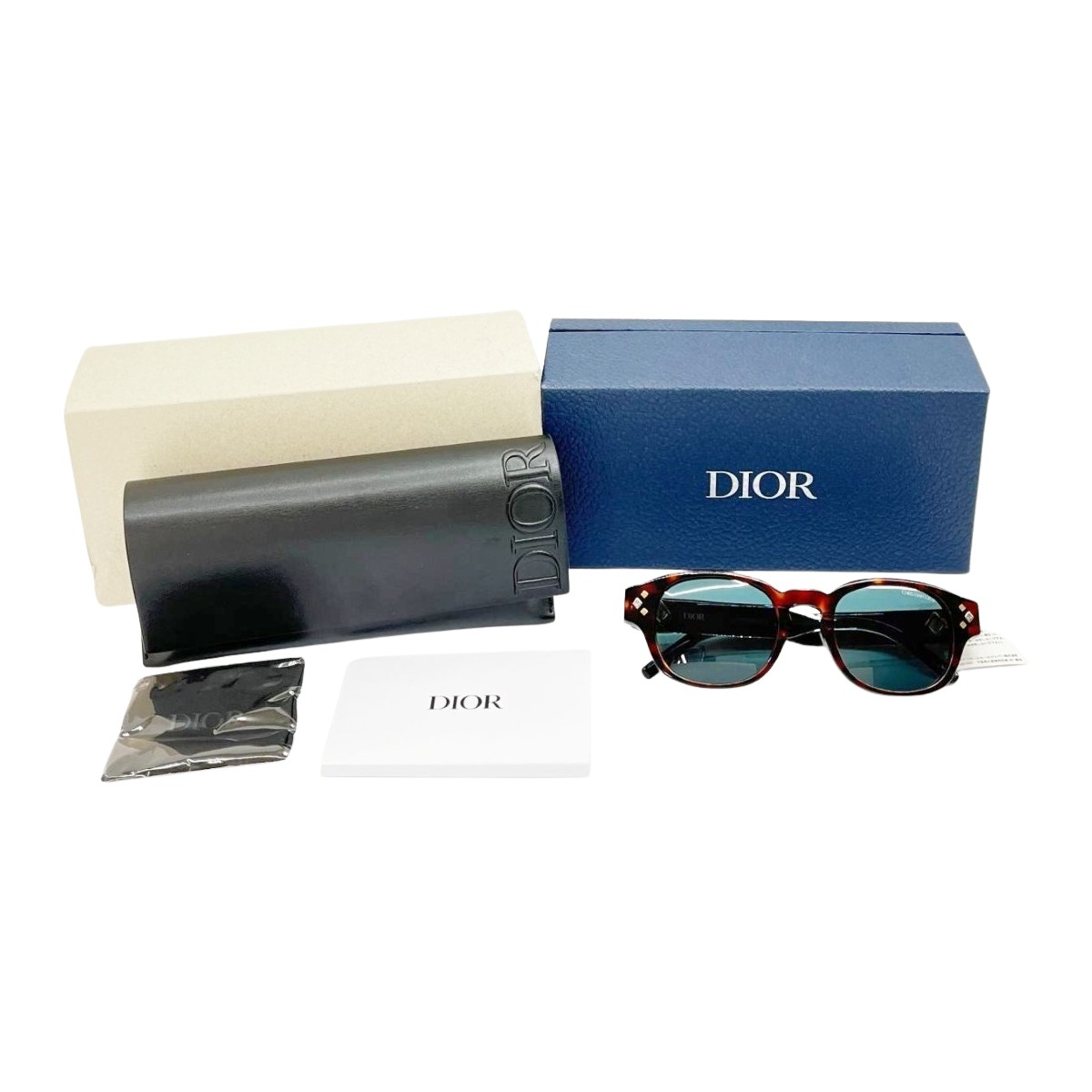 ◆◆【中古】Dior homme ディオール サングラス CDダイヤモンド 箱・ケース付 R2F-51 ブラウン Aランク
