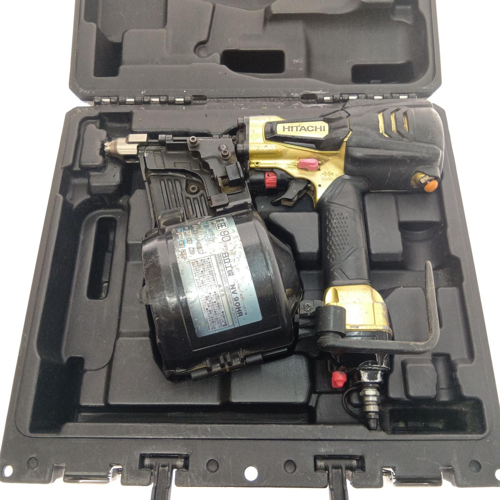 □□【中古】HITACHI 日立 90粍高圧渦状文釘打機 NV90HR C位置づける