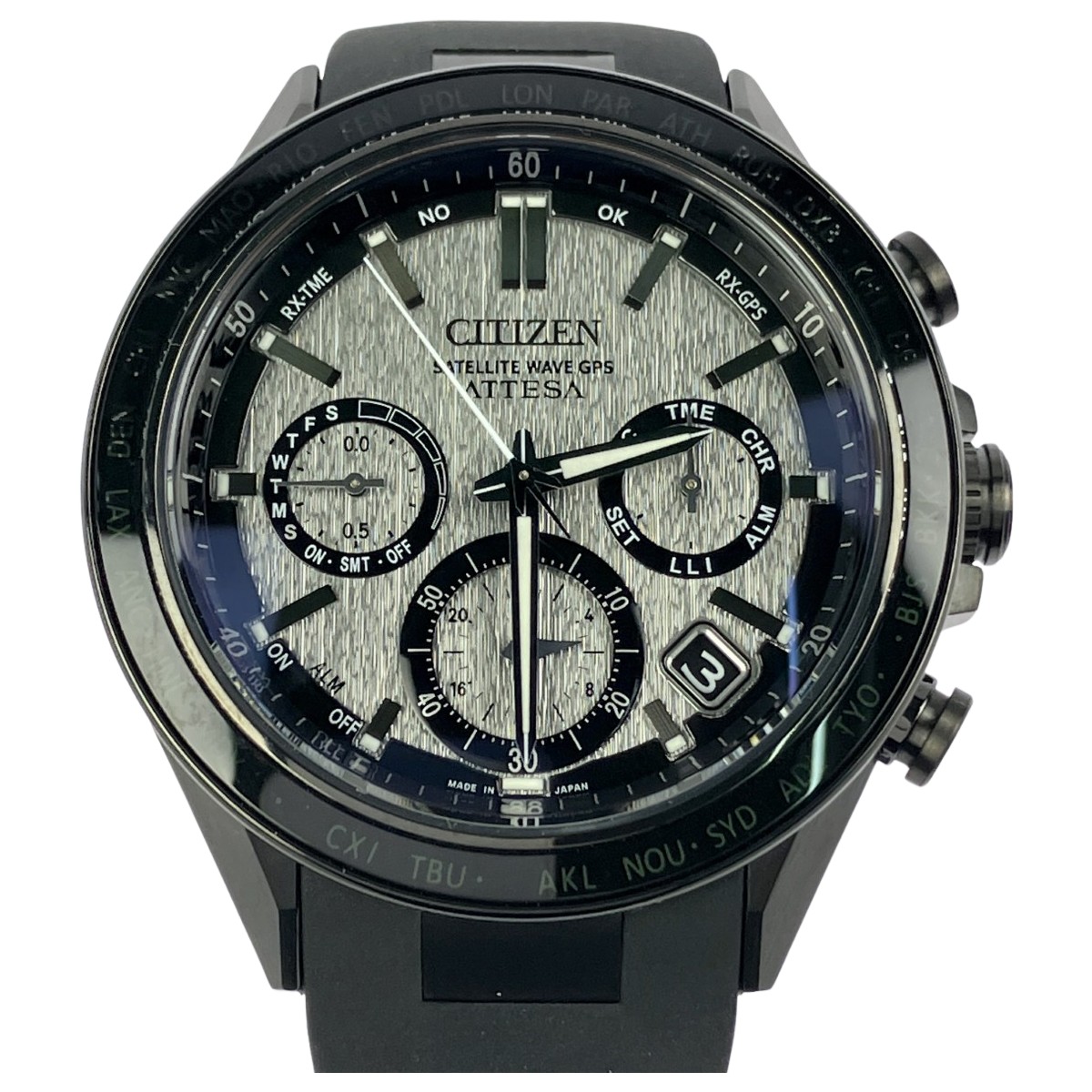 【中古】CITIZEN シチズン アテッサ ACT Line 光発電エコ・ドライブ電波時計 CC4055-14H Aランク
