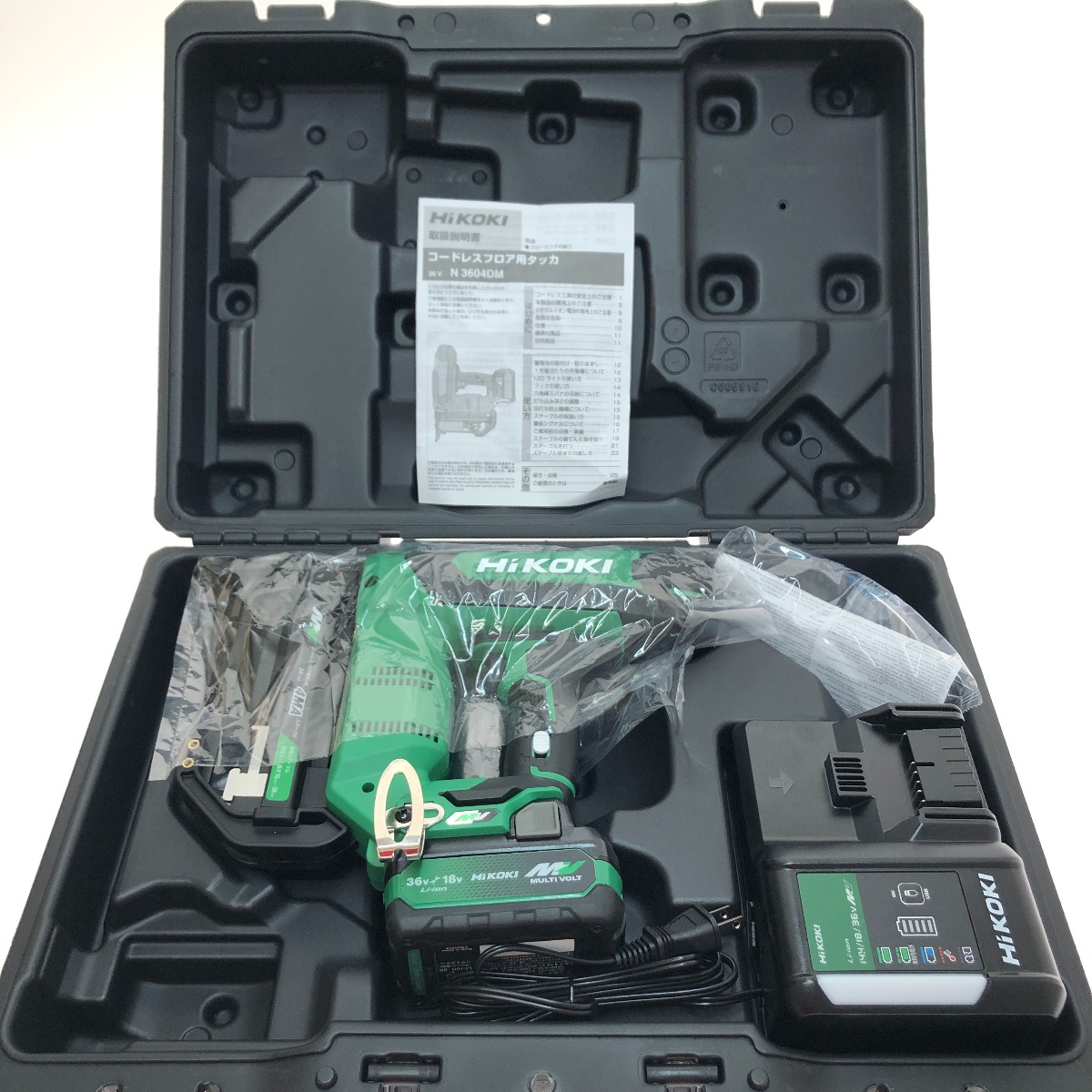 【中古】HiKOKI ハイコーキ 38粍 コードレス立ち会い場用タッカ 36V N3604DM(XPZ) S位置づける