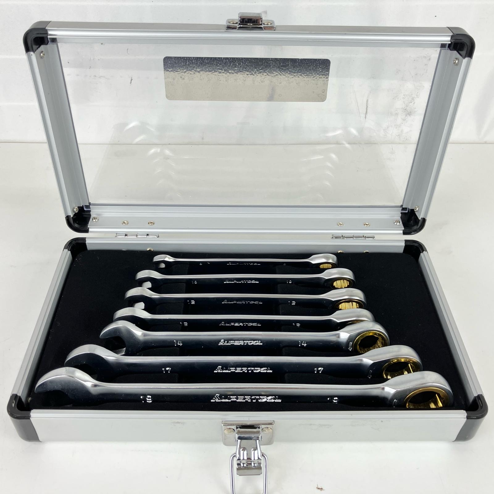 ЗЗ【中古】SUPERTOOL 歯車鍵 引っ切り無い 7丁組 容れもの付 GRW700 しろがね色 A序列付ける