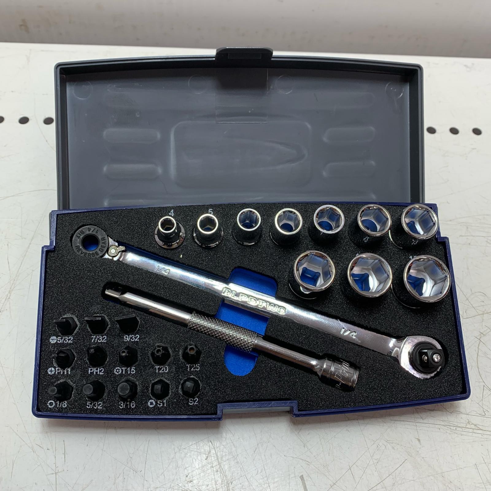 【中古】Blue Point Blue Point BLPBTWG 1/4SQソケットビット・ラチェットセット A位置づける