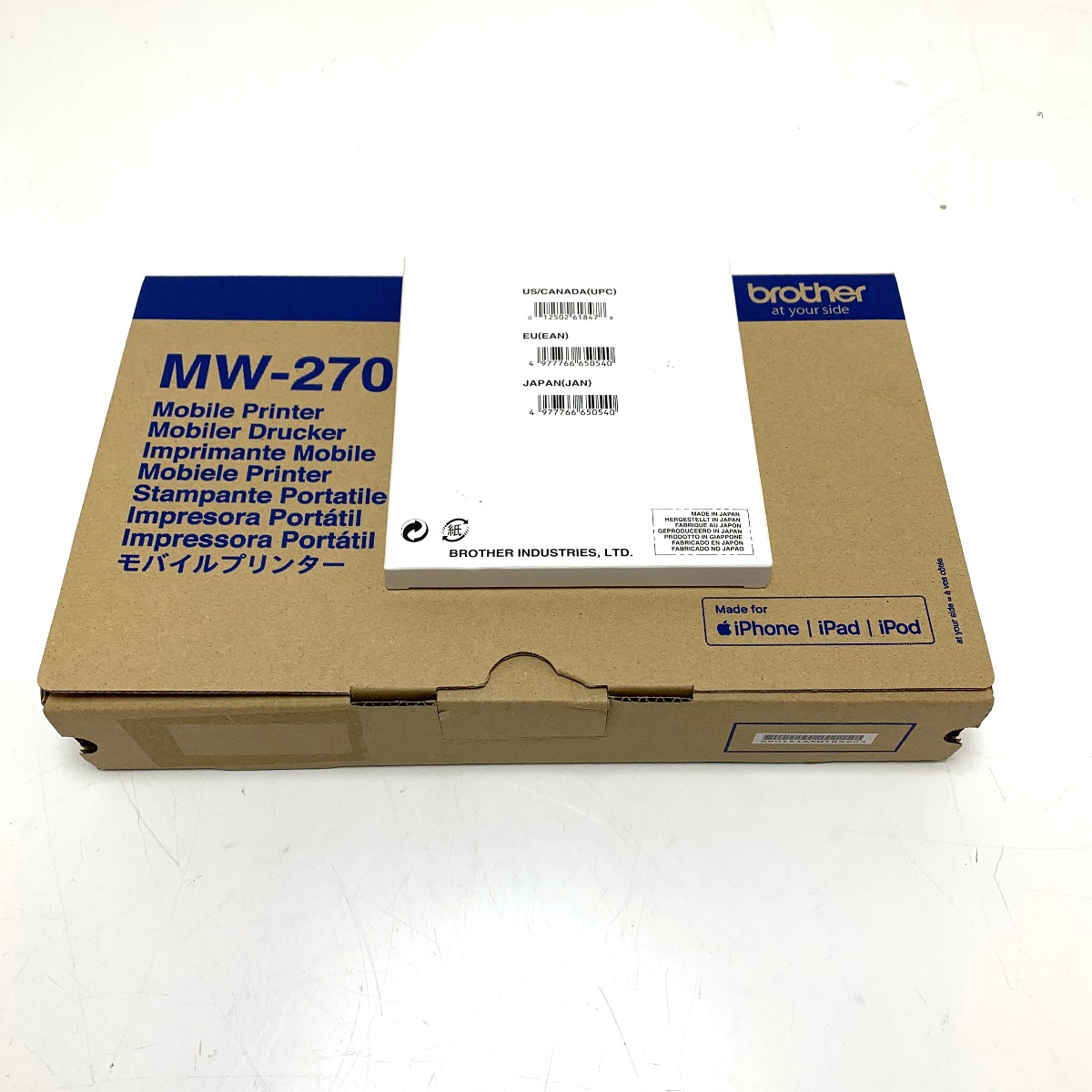 【中古】Brother モバイルプリンター 薄型感熱 A6サイズ ペーパーガイド付き MW-270 Sランク
