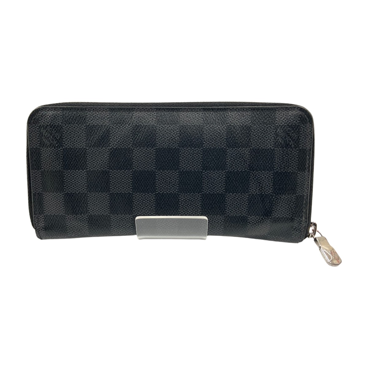 【中古】LOUIS VUITTON ルイヴィトン ダミエ グラフィット ジッピーウォレット ヴェルティカル ラウンドファスナー 長財布 N63095 ブラック Cランク