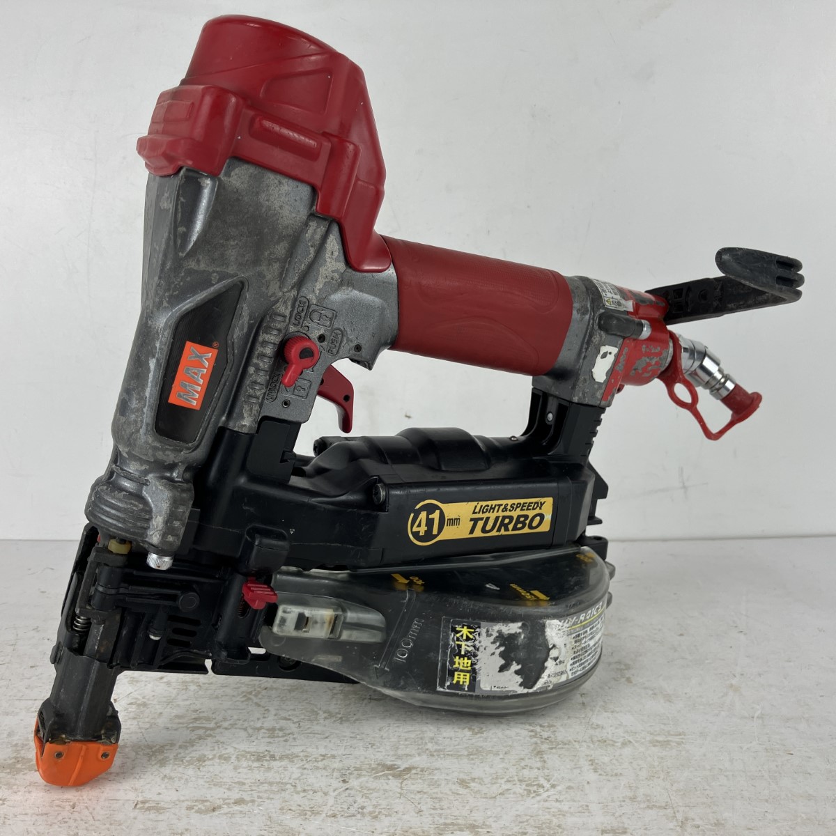 【中古】MAX マックス 41粍 高圧 ターボドライバ ねじ打機 HV-R41G3 赤いこと C位置づける