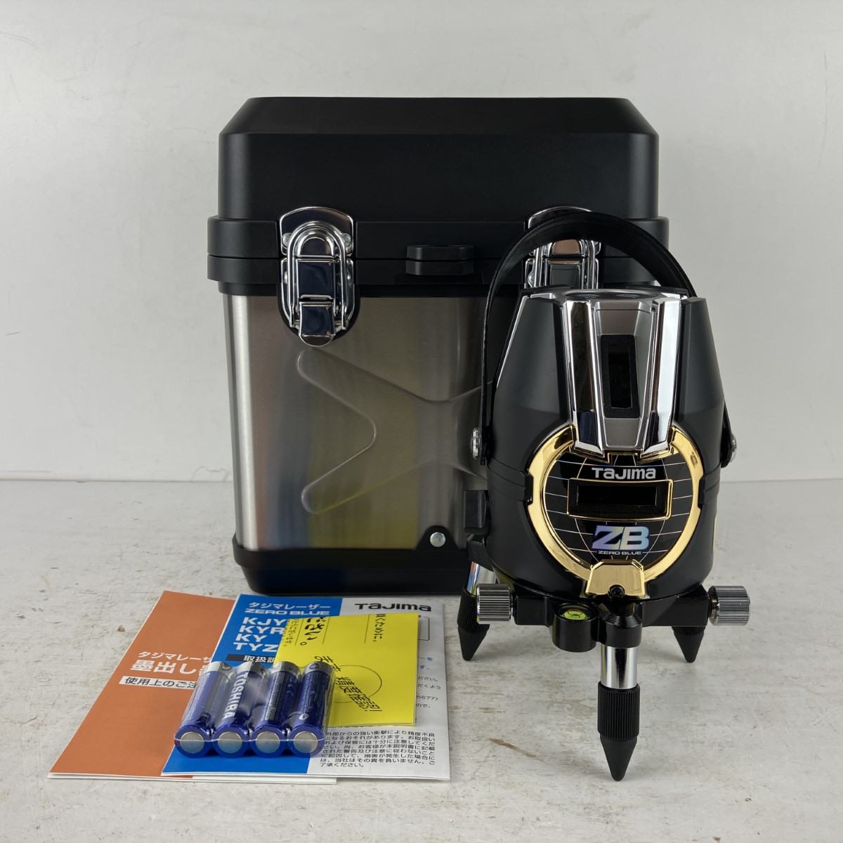 【中古】TAJIMA タジマ ZERO BLUE ジンバルTYZ 青碧緑であることレーザ墨出し器 容れもの付 ZEROB-TYZ S序列付ける