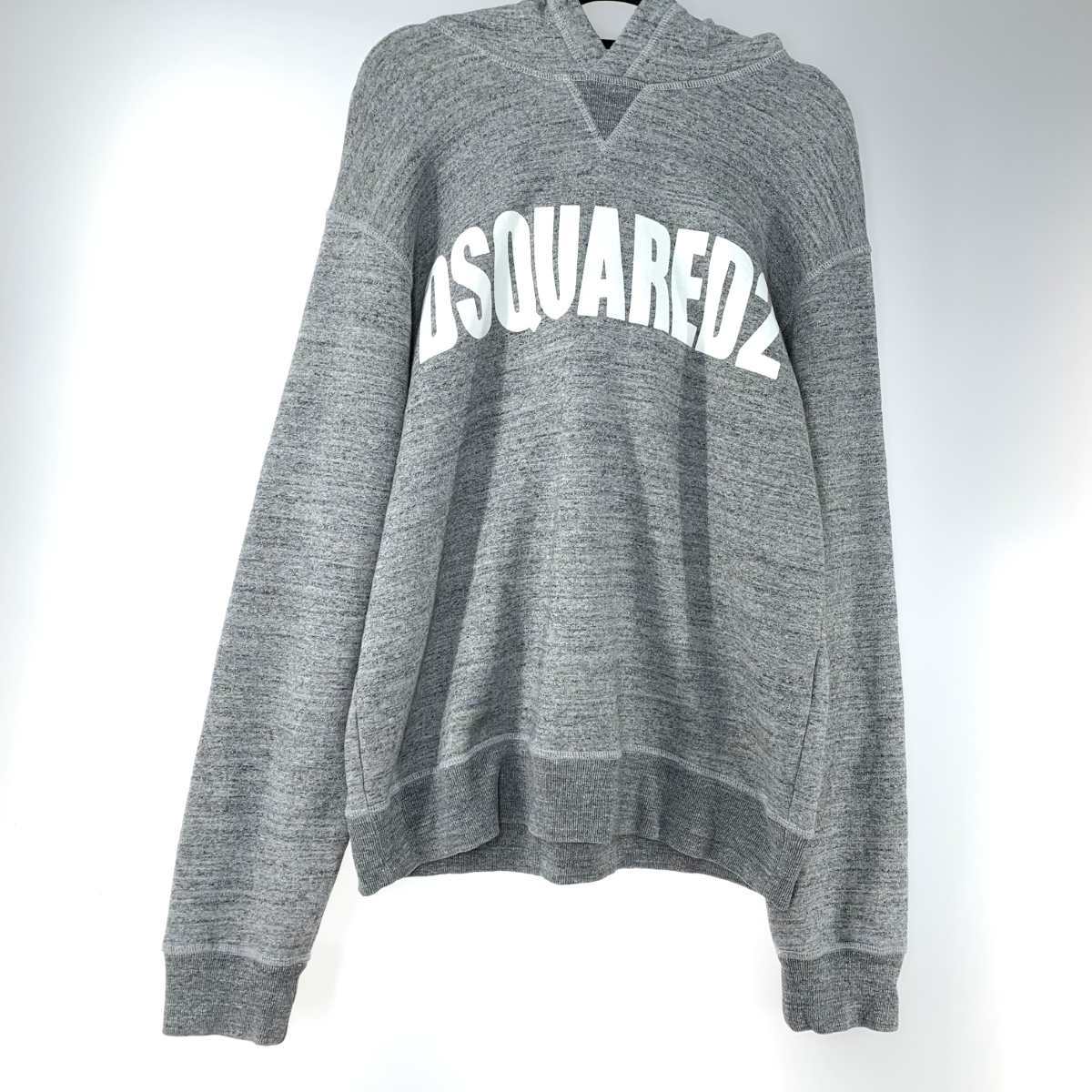 【中古】Dsquared2 ディースクエアード メンズ プルオーバーパーカー SIZE M  S25148 ライトグレー Bランク