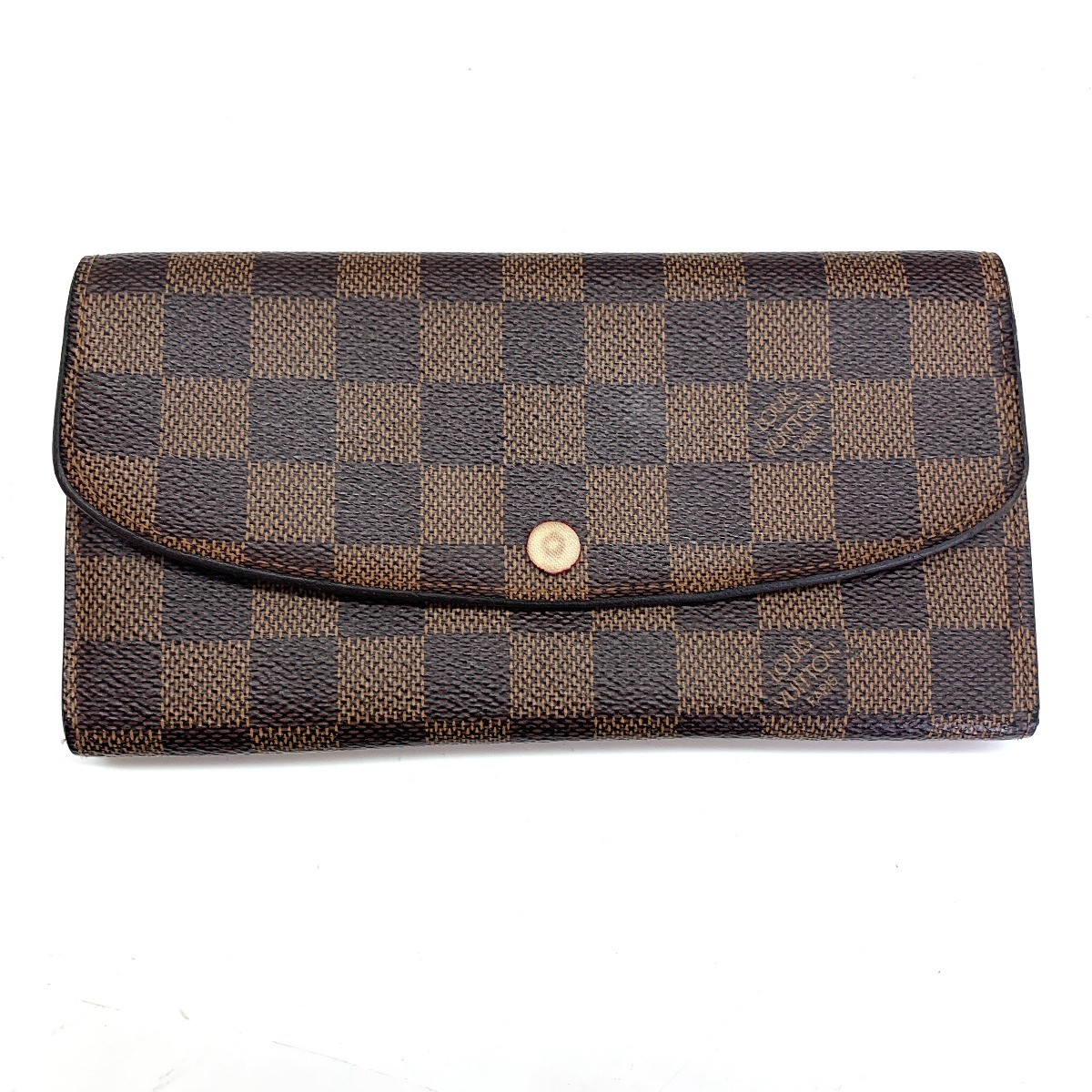【中古】LOUIS VUITTON ルイヴィトン ダミエ ポルトフォイユ エミリー 2つ折り長紙入れ N63544 C序列付ける