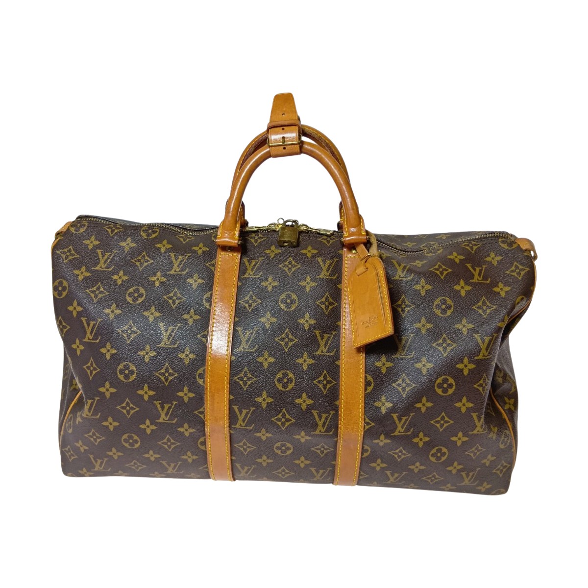 【中古】LOUIS VUITTON ルイヴィトン モノグラム キーポル 50 ボストンバッグ M41426 赤銅色 C序列付ける