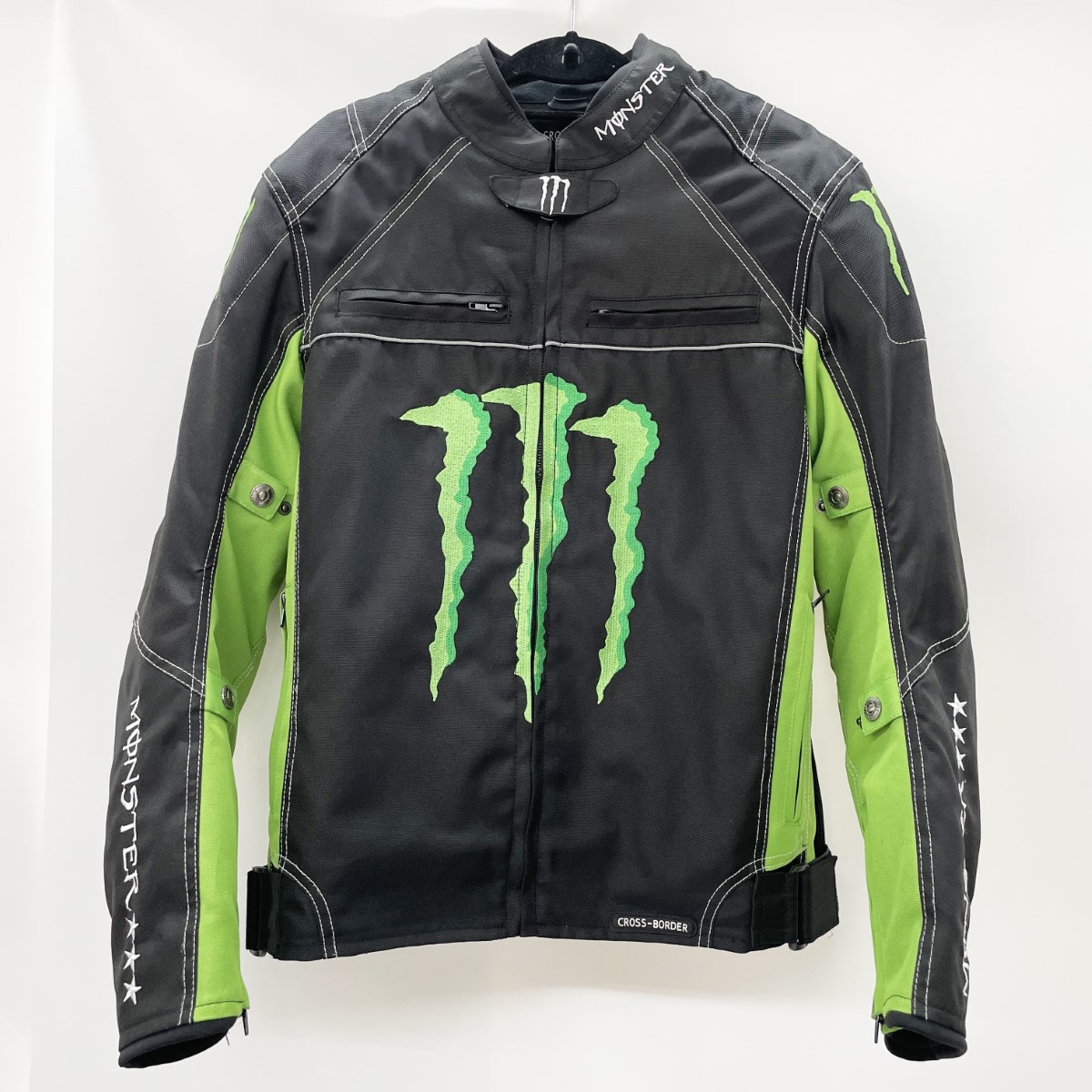 【中古】CROSS BORDER バイクウェア メンズ ジャケット Monster Energy SIZE L ブラック Bランク