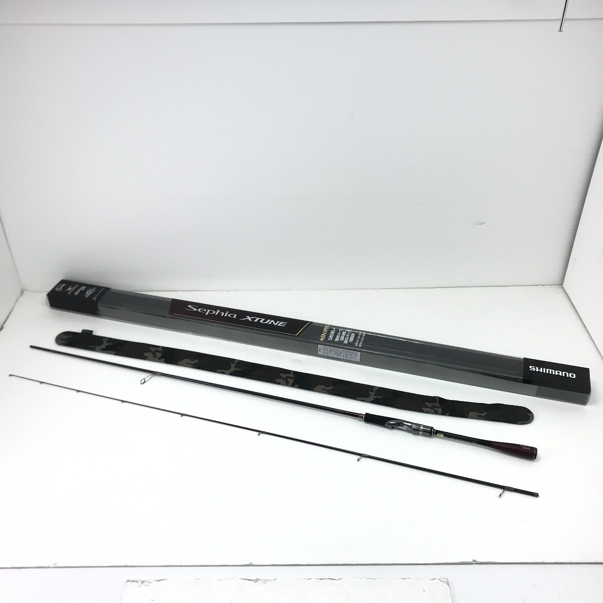 【中古】SHIMANO シマノ ルアーロッド セフィア エクスチューン S808L+ キズ有 座標軸B 袋付 魚釣り設備 極点 38769 B序列付ける