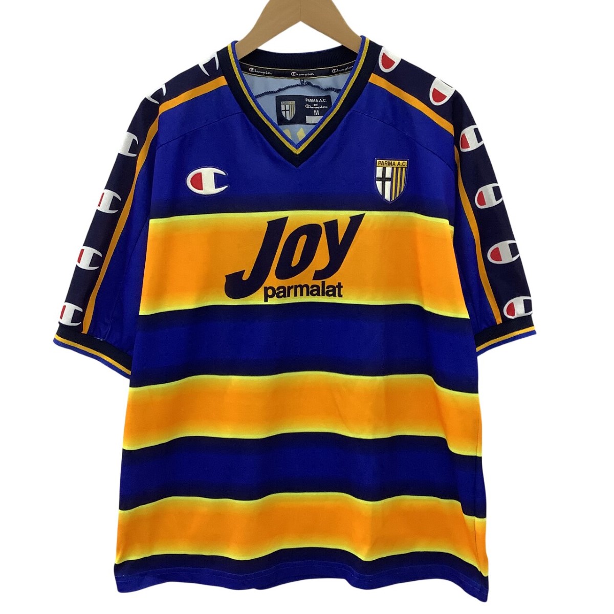 【中古】Champion はやりっ子 蹴球 パルマA.C.の2001-2002時節老人ホーム用制服 中田英寿 SIZE M B序列付ける
