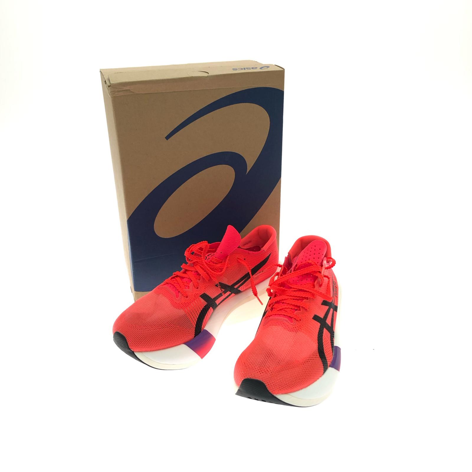 【中古】asics アシックス メンズスニーカー ランニング マラソン メタスピード エッジ トーキョー 27cm 1013A163-600 フラッシュレッド Aランク
