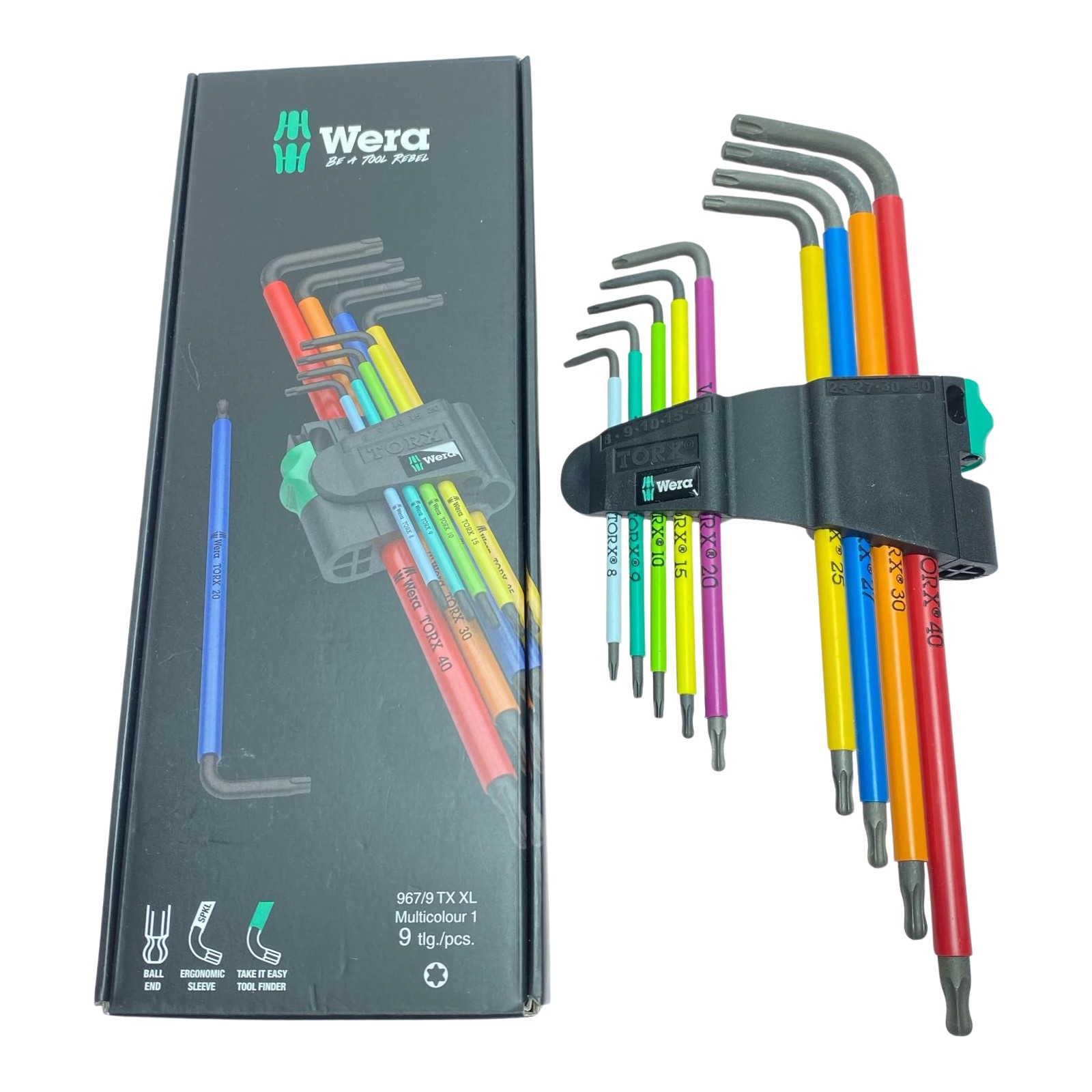 【中古】Wera トルクスレンチセット座標軸A 9本仕掛ける 967/9 TX XL Multicolour 1 A価値づける