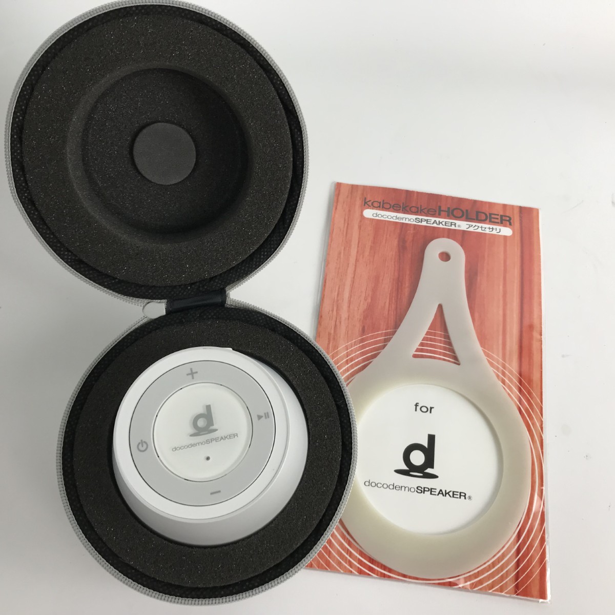 【中古】BOCO ボコ docodemoSPEAKER 無線電話金棒引き SP-1 白いこと 保持者付 A価値づける