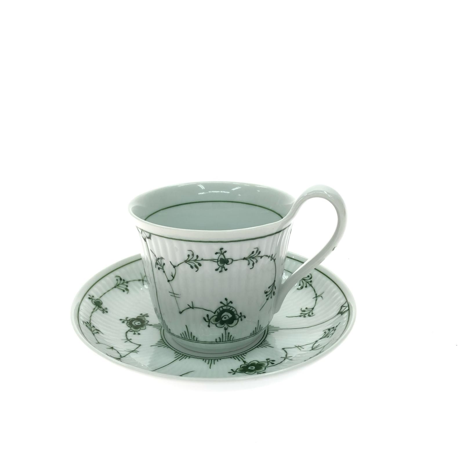 【中古】ROYAL COPENHAGEN ロイヤル・コペンハーゲン 洋食器 カップ&ソーサー グリーンフルーテッド ソーサー15cm Bランク