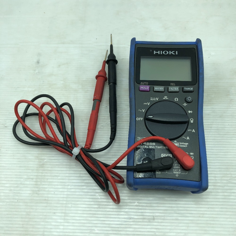 【中古】HIOKI 工具 ハンドツール テスター デジタルマルチメーター 本体のみ DT4256 ブルー Cランク